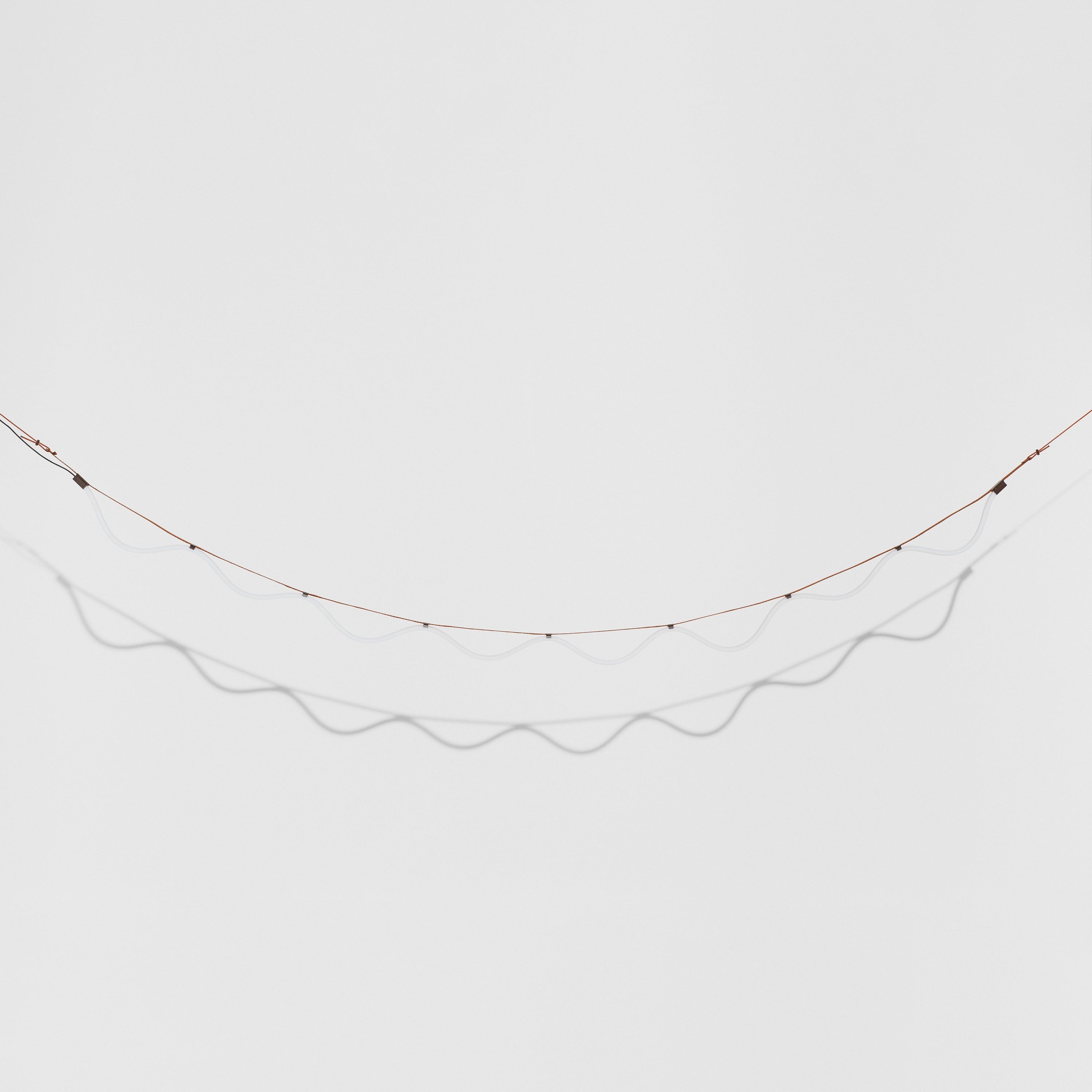 Hängelampe SPLINE in Braun mit Orange