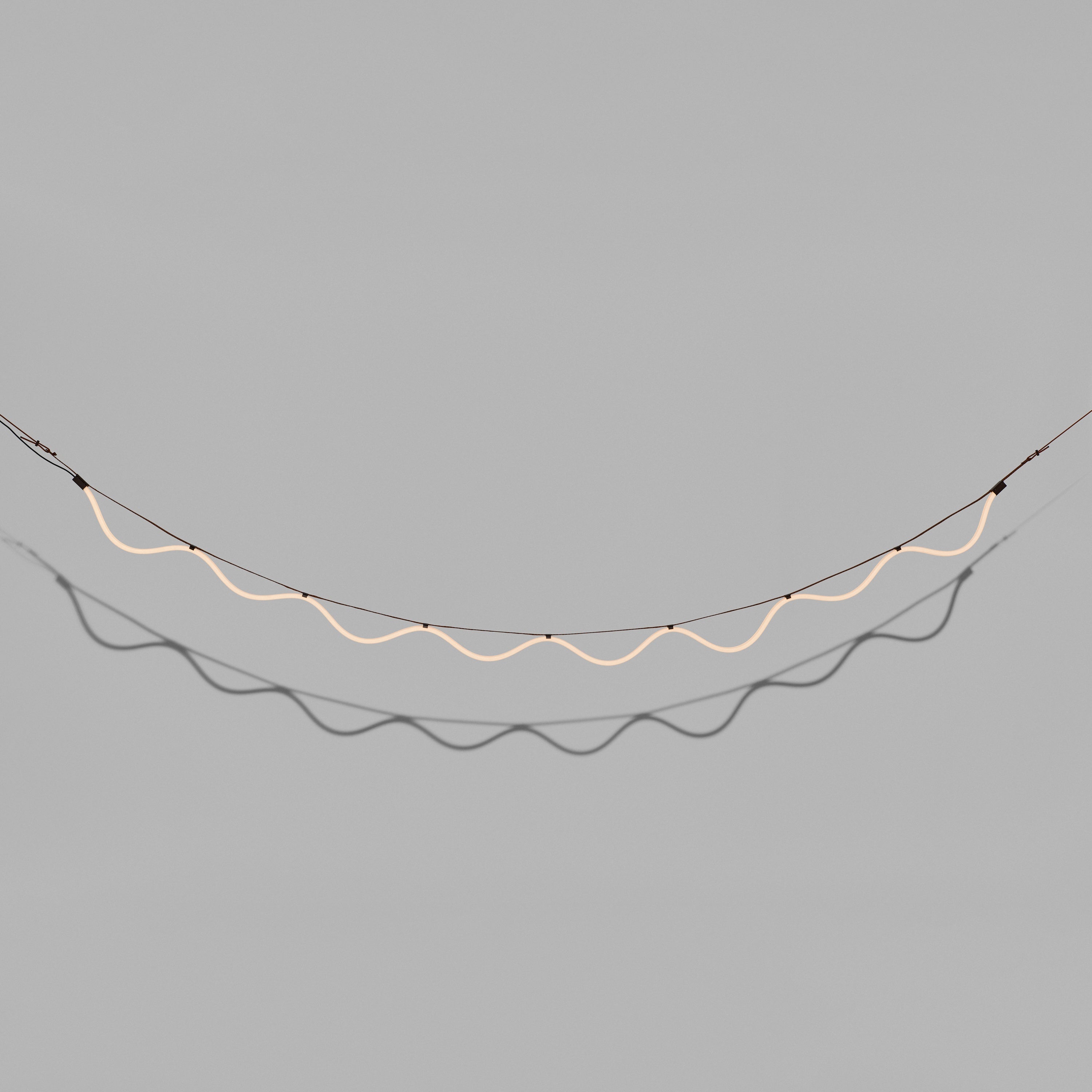 Hängelampe SPLINE in Braun mit Orange