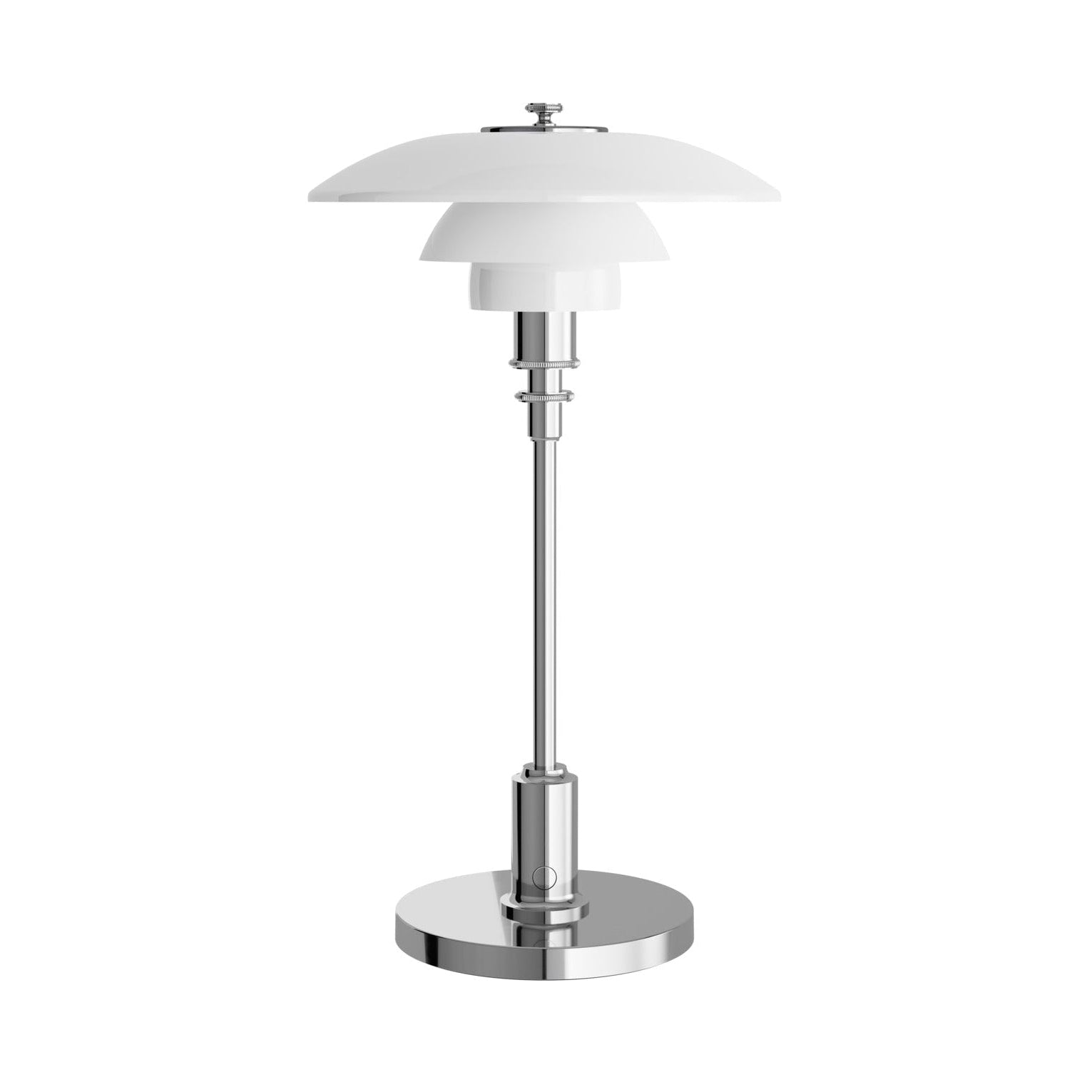 Portable lamp PH 2/1 white with chrome base