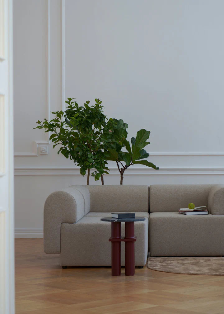 Sofa 3-sitzig TORI weiß Bouclé