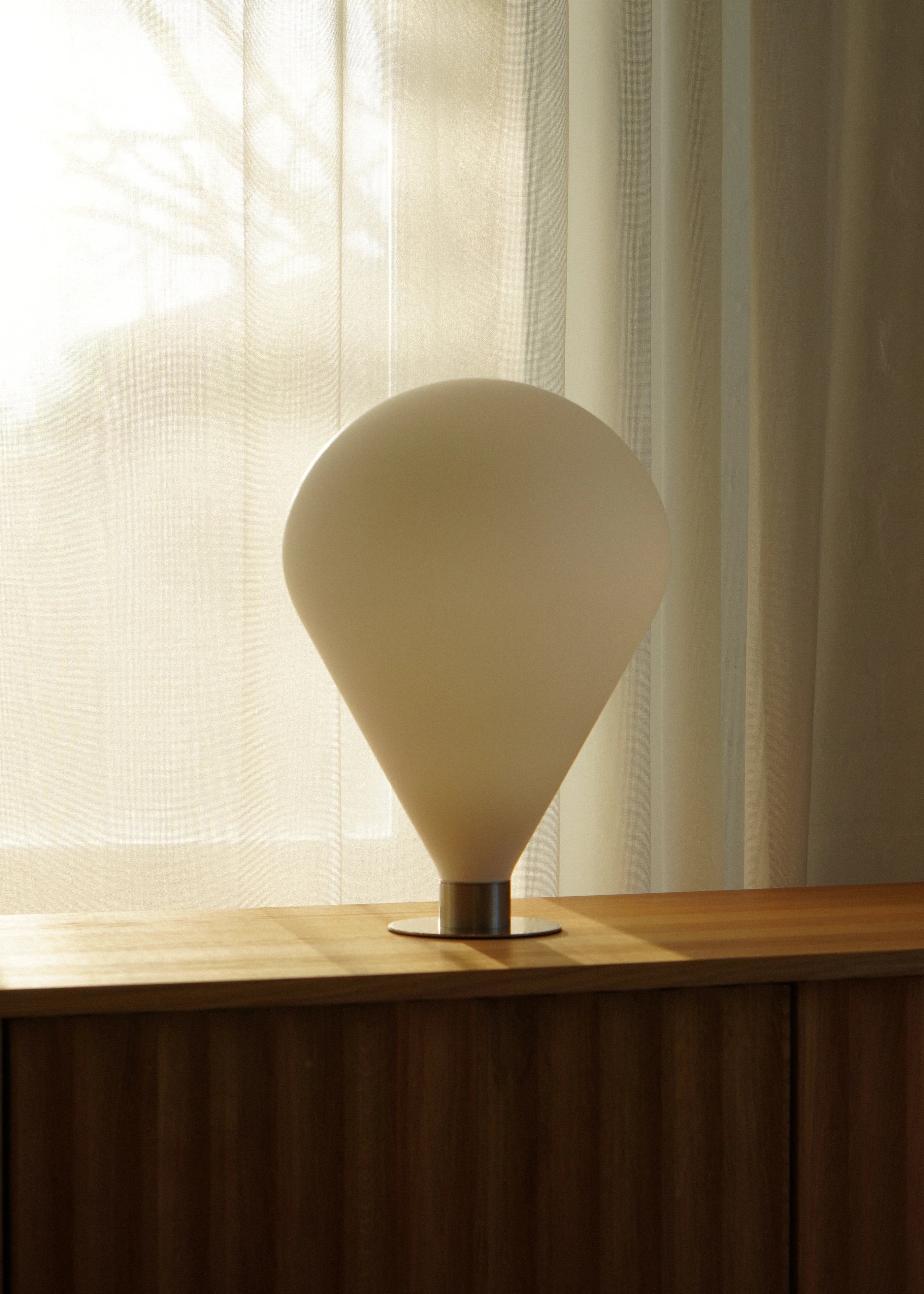 Table lamp ELY white shade with silver base