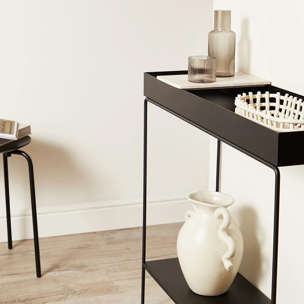 PLANT BOX TWO-TIER console black