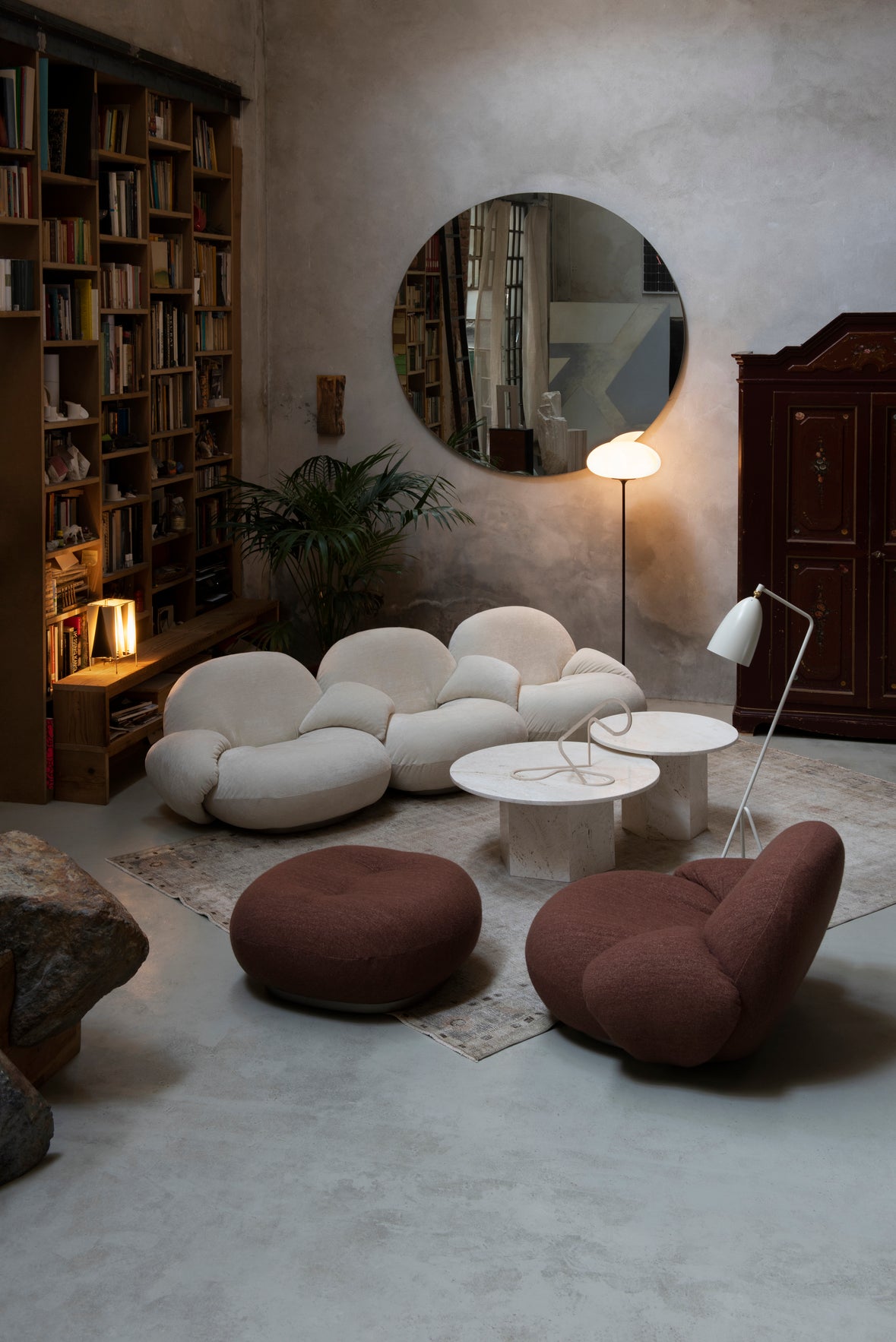 Sofa 3-Sitzer PACHA mit schwarzem Gestell
