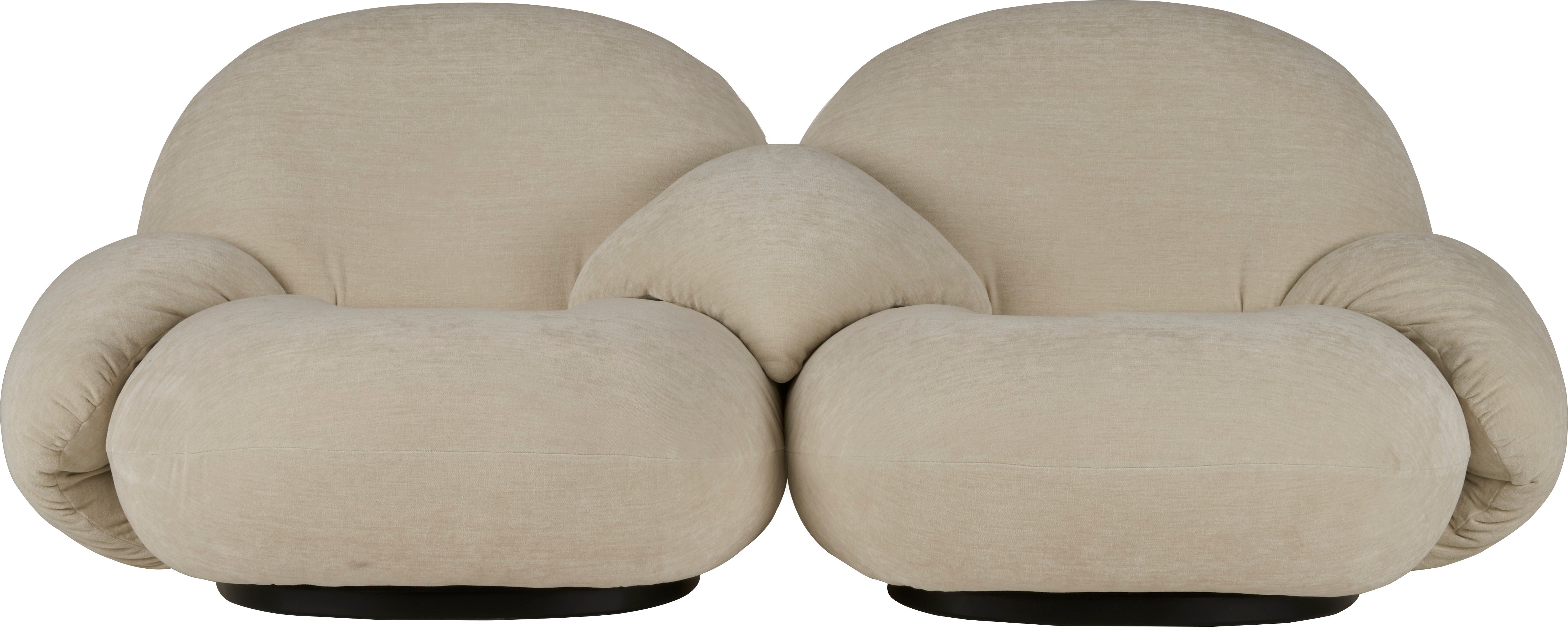 Sofa 2-sitzig PACHA mit schwarzem Gestell