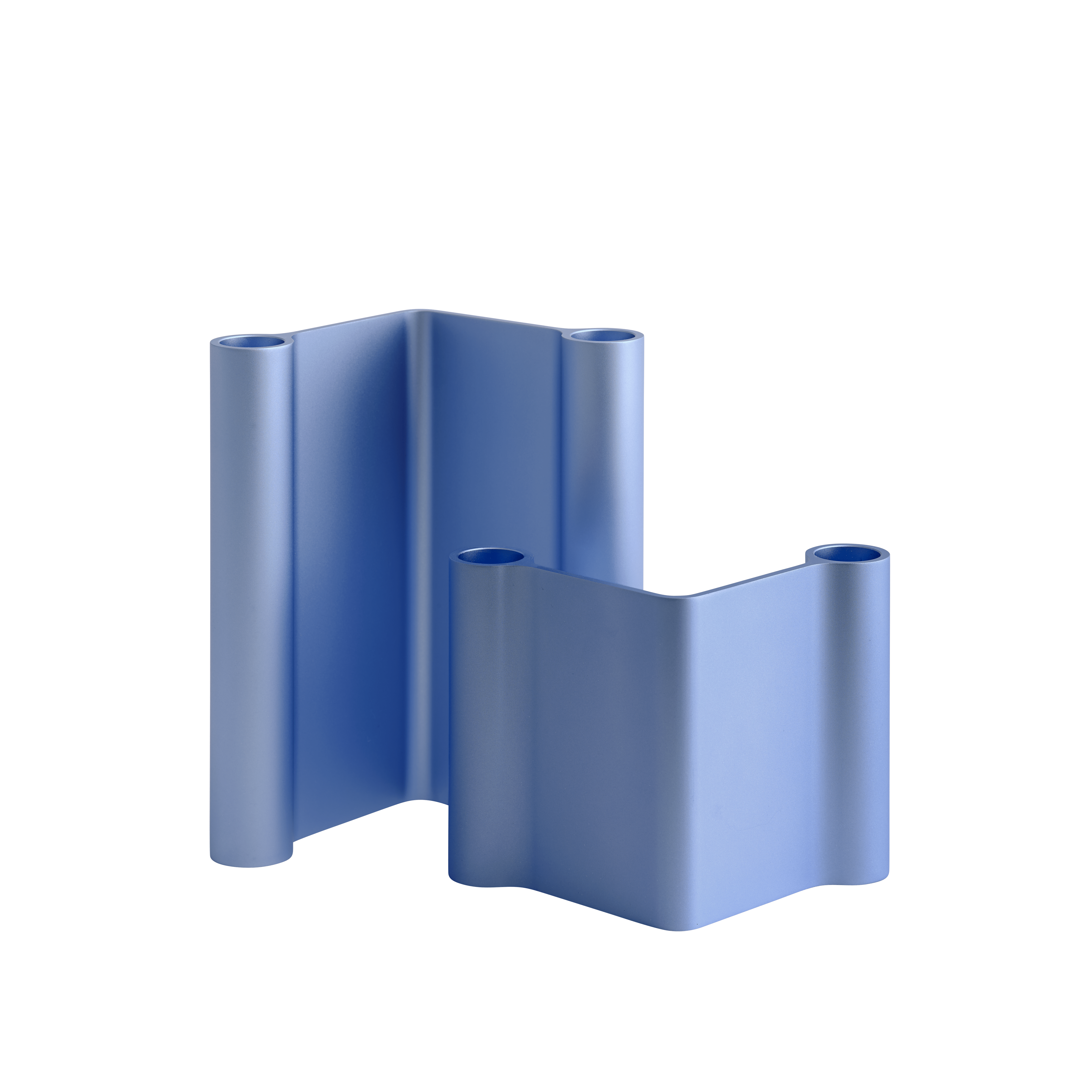 PAIR Blue Candle Holder