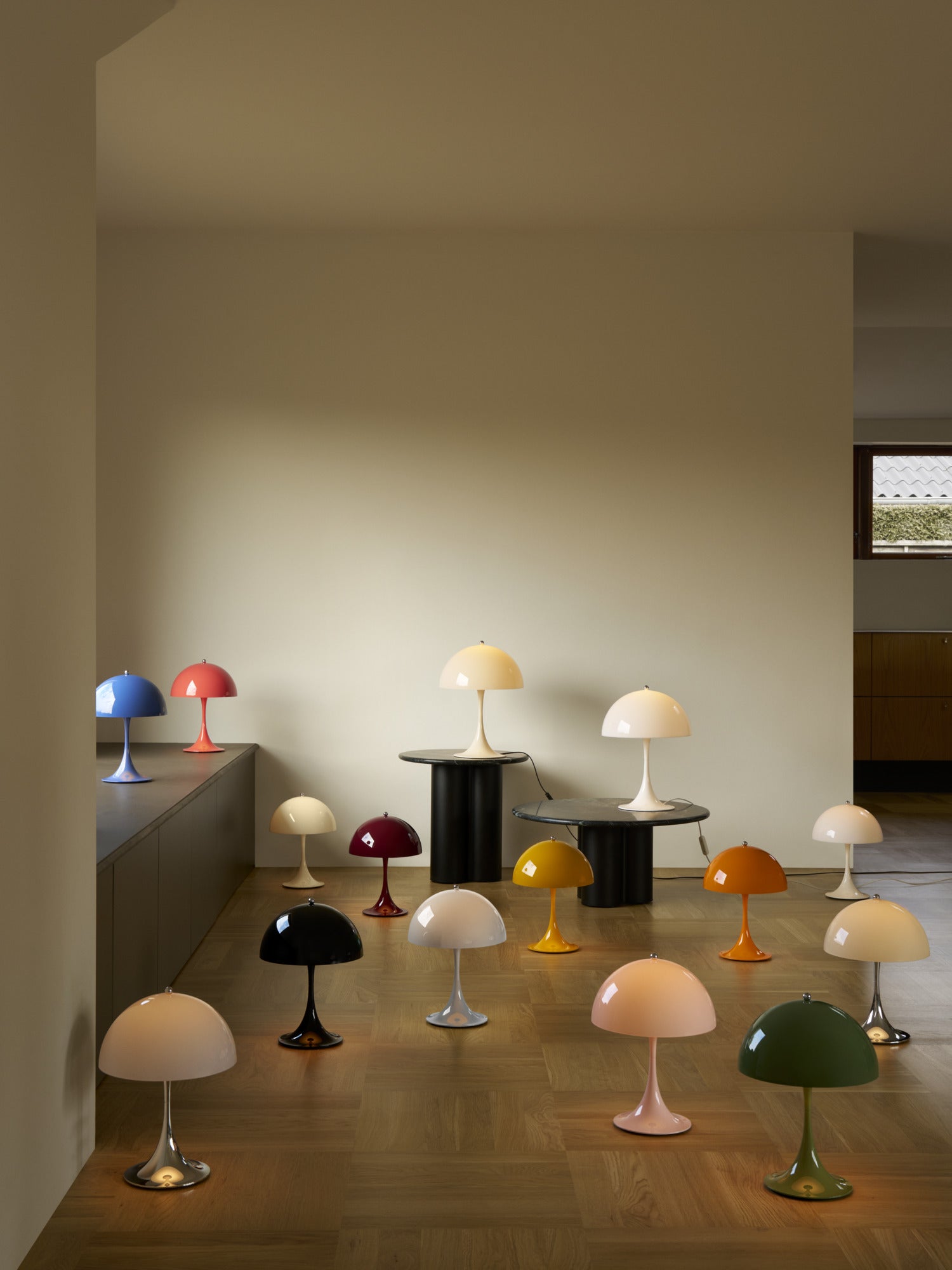 Tragbare Lampe PANTHELLA 250 burgunderrot