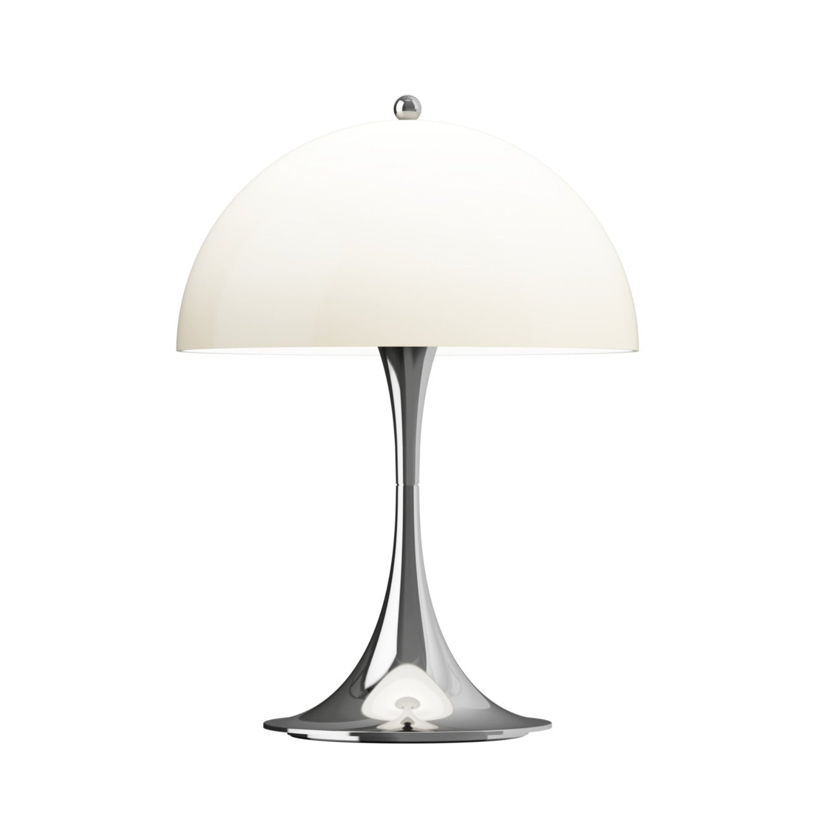 Tragbare Lampe PANTHELLA 250 beige Opal mit verchromtem Fuß