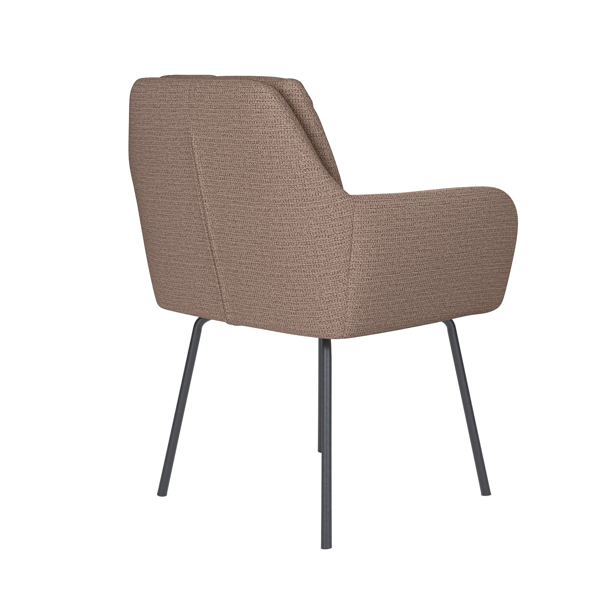 Stuhl PETE taupe mit schwarzem Gestell