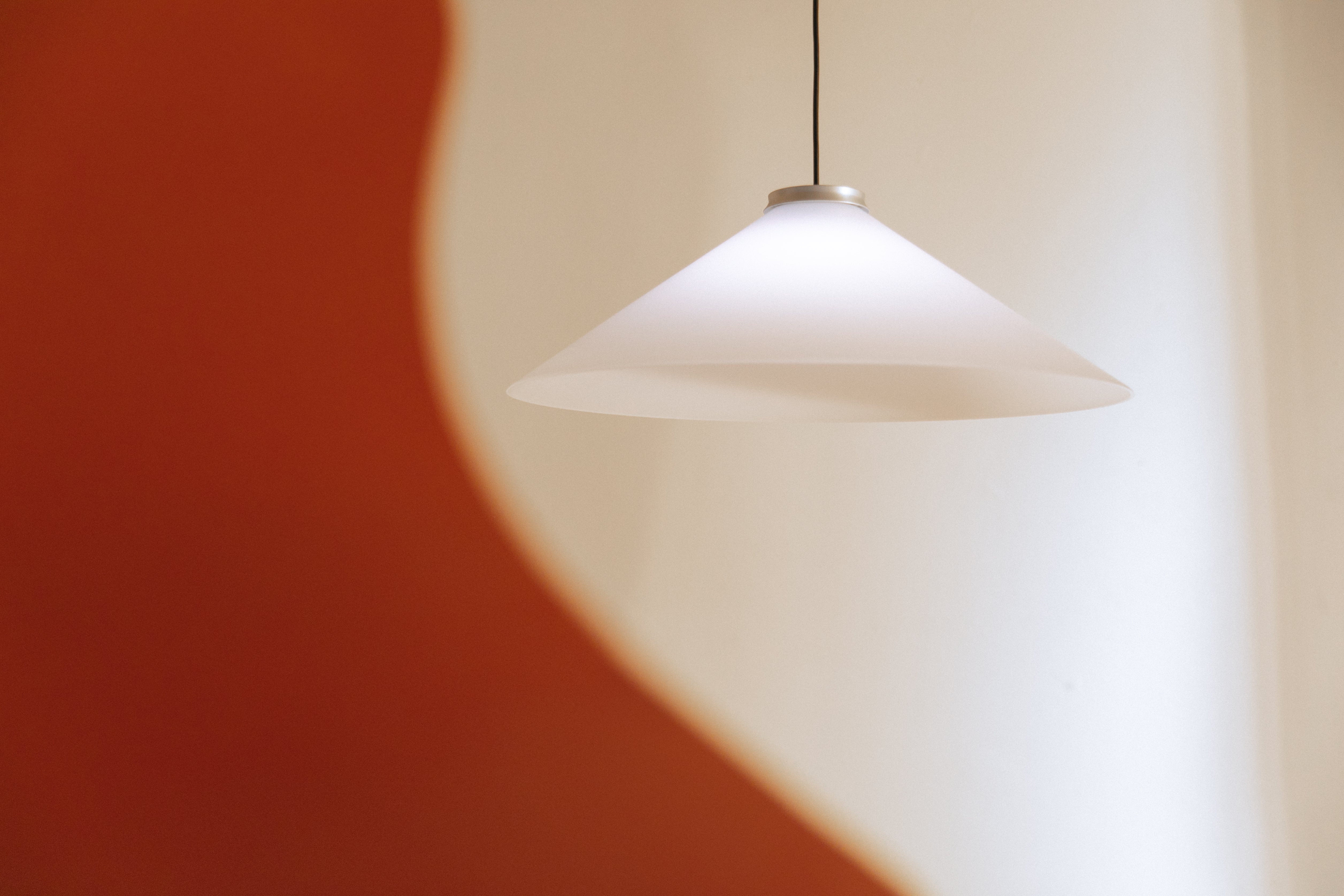 ALINE Silver Pendant Lamp with White Shade