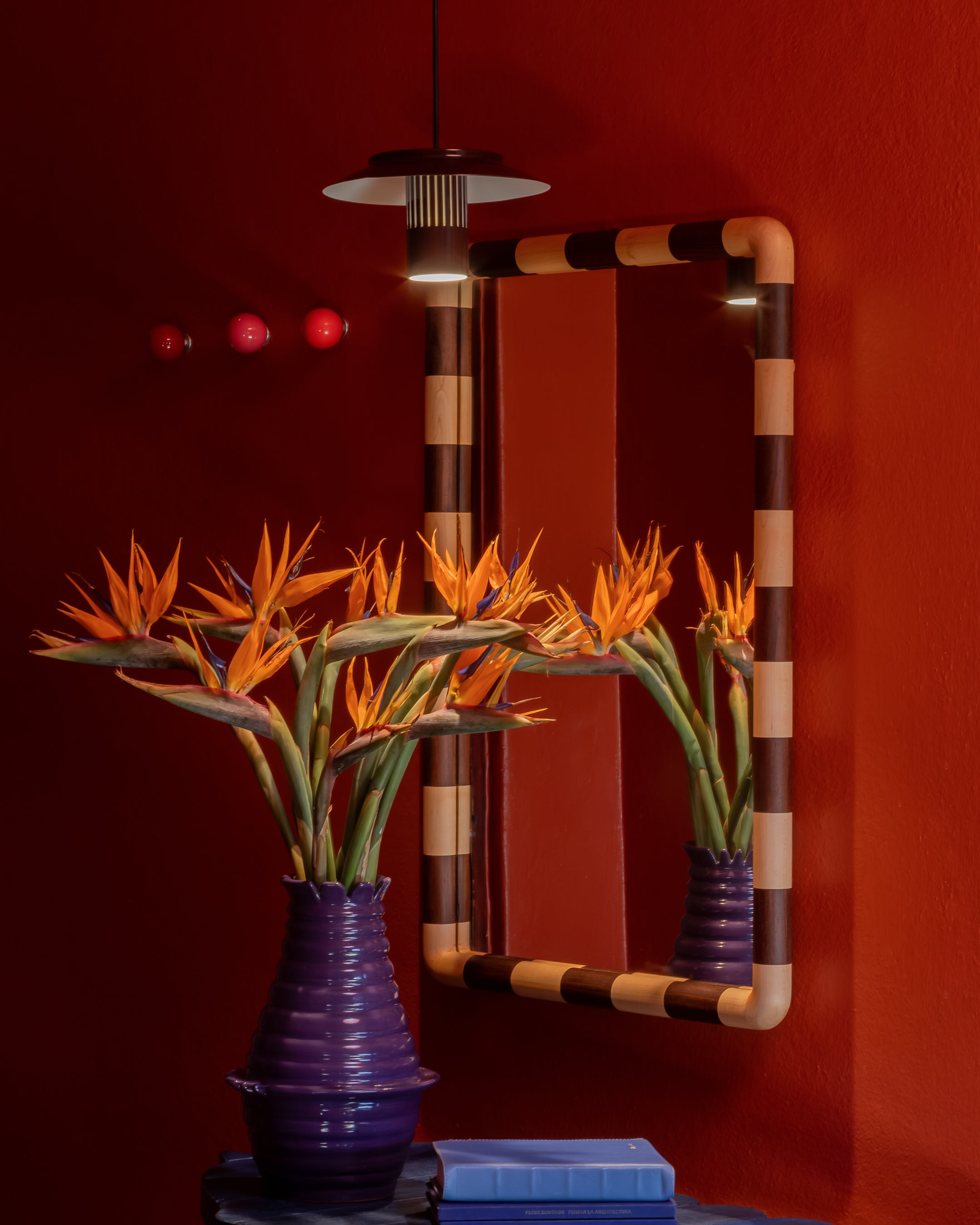 LILLE Burgundy Pendant Lamp