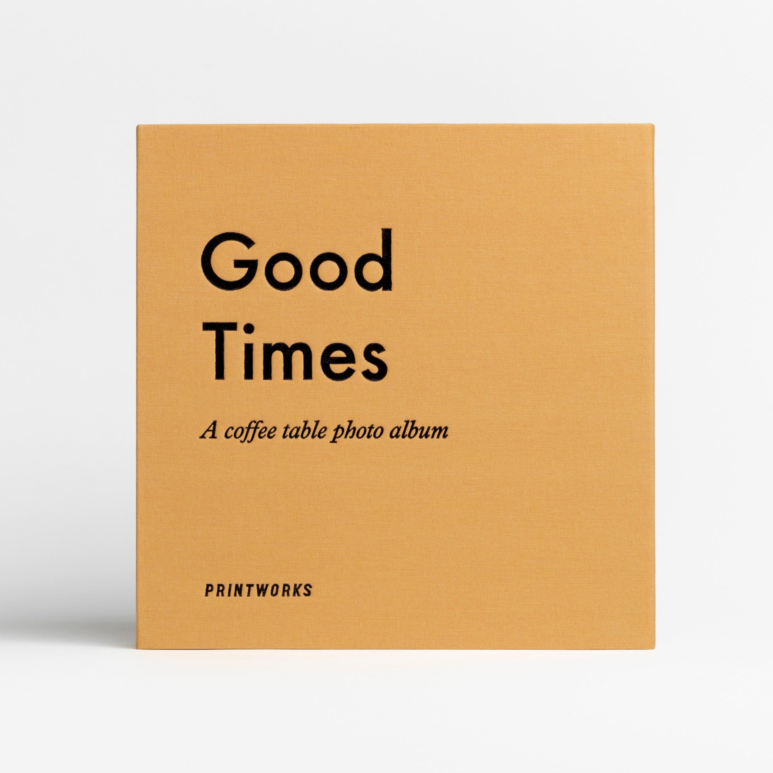GOOD TIMES photo album yellow with black