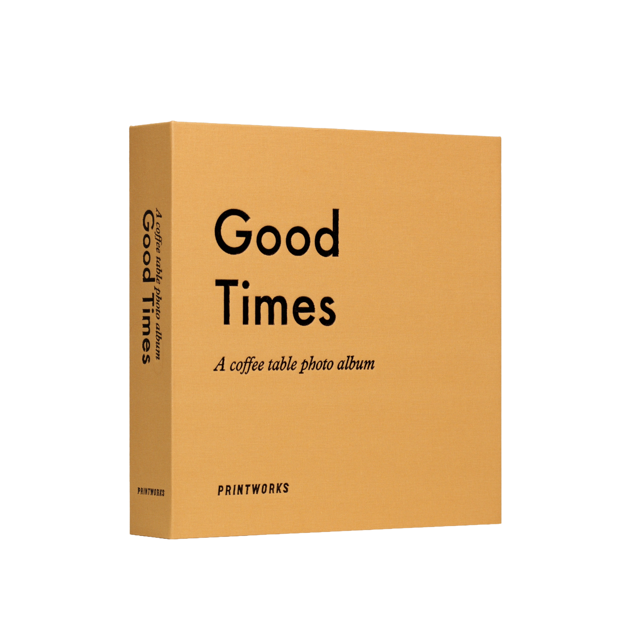 GOOD TIMES photo album yellow with black