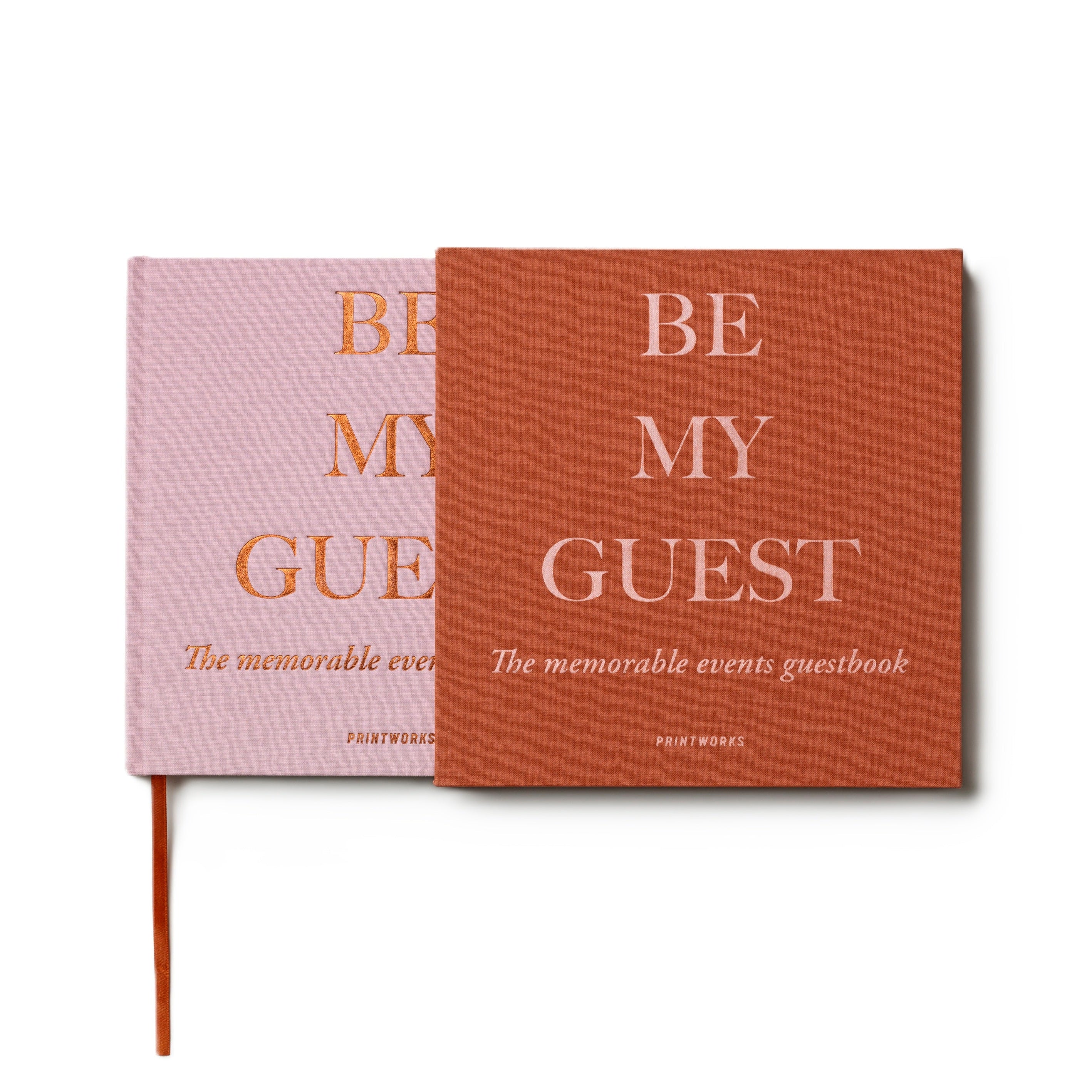 BE MY GUEST Guest Book red with pink