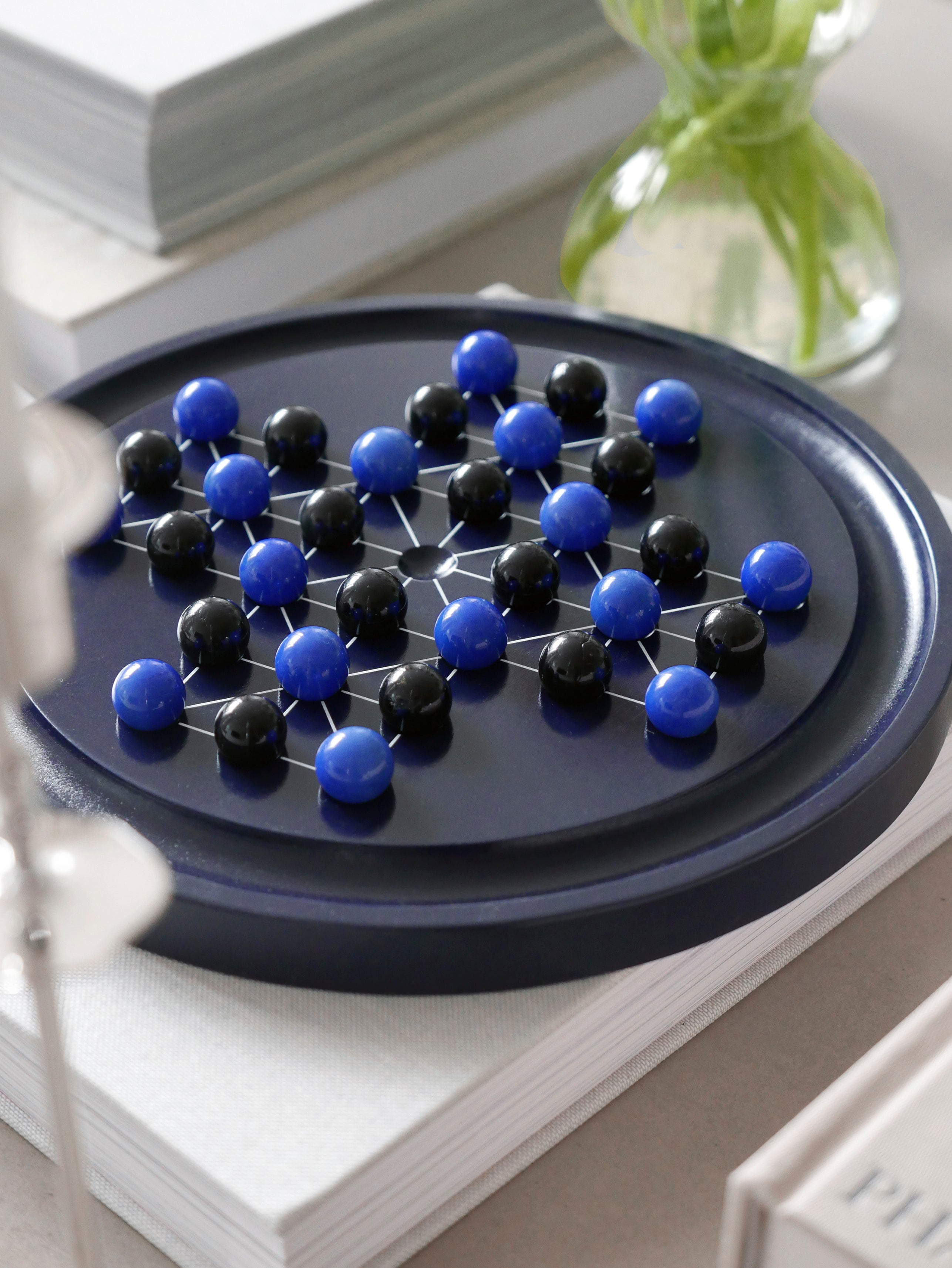 SOLITAIRE PATIENCE Strategic Game in Navy Blue