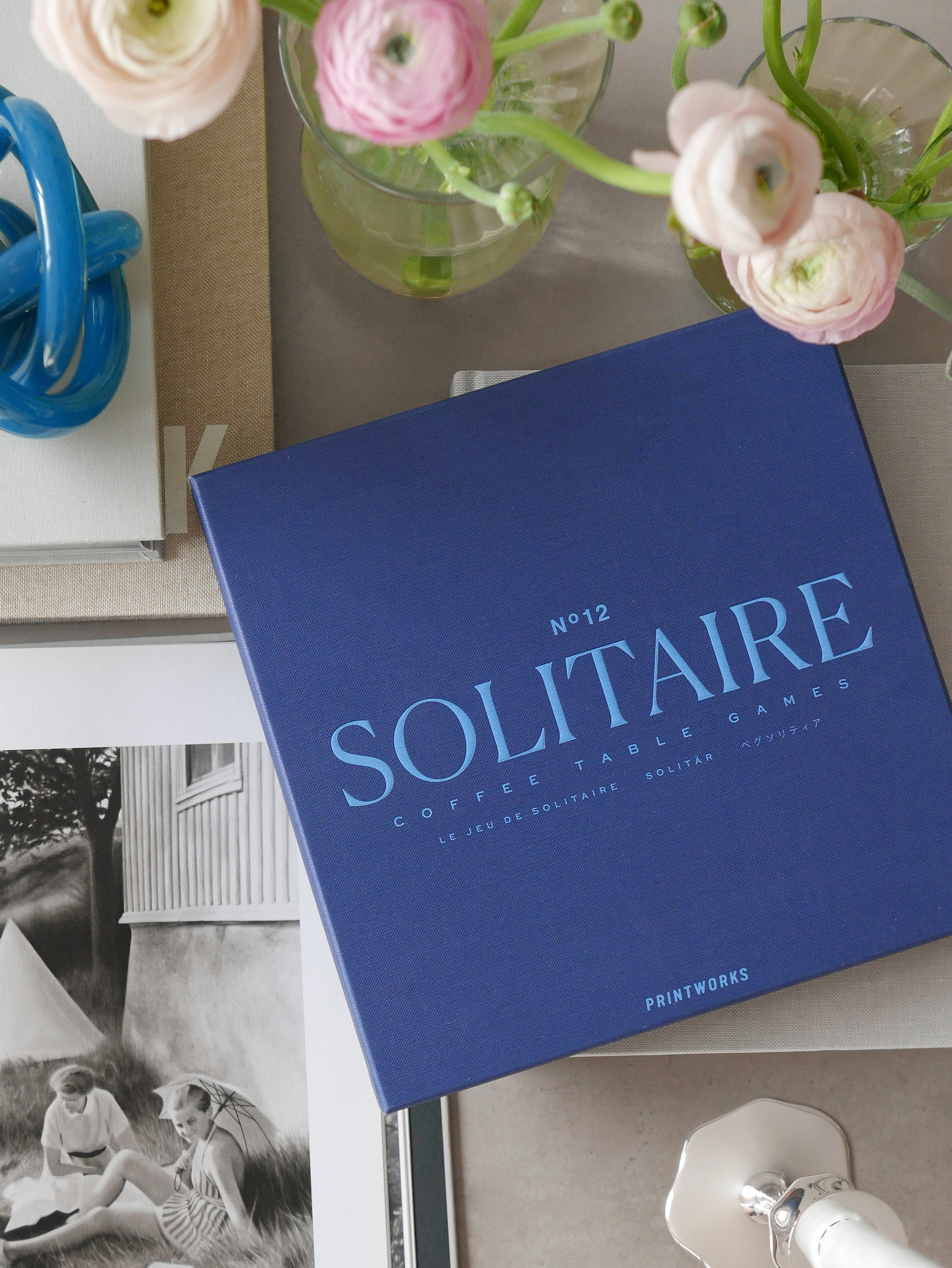 SOLITAIRE PATIENCE Strategic Game in Navy Blue