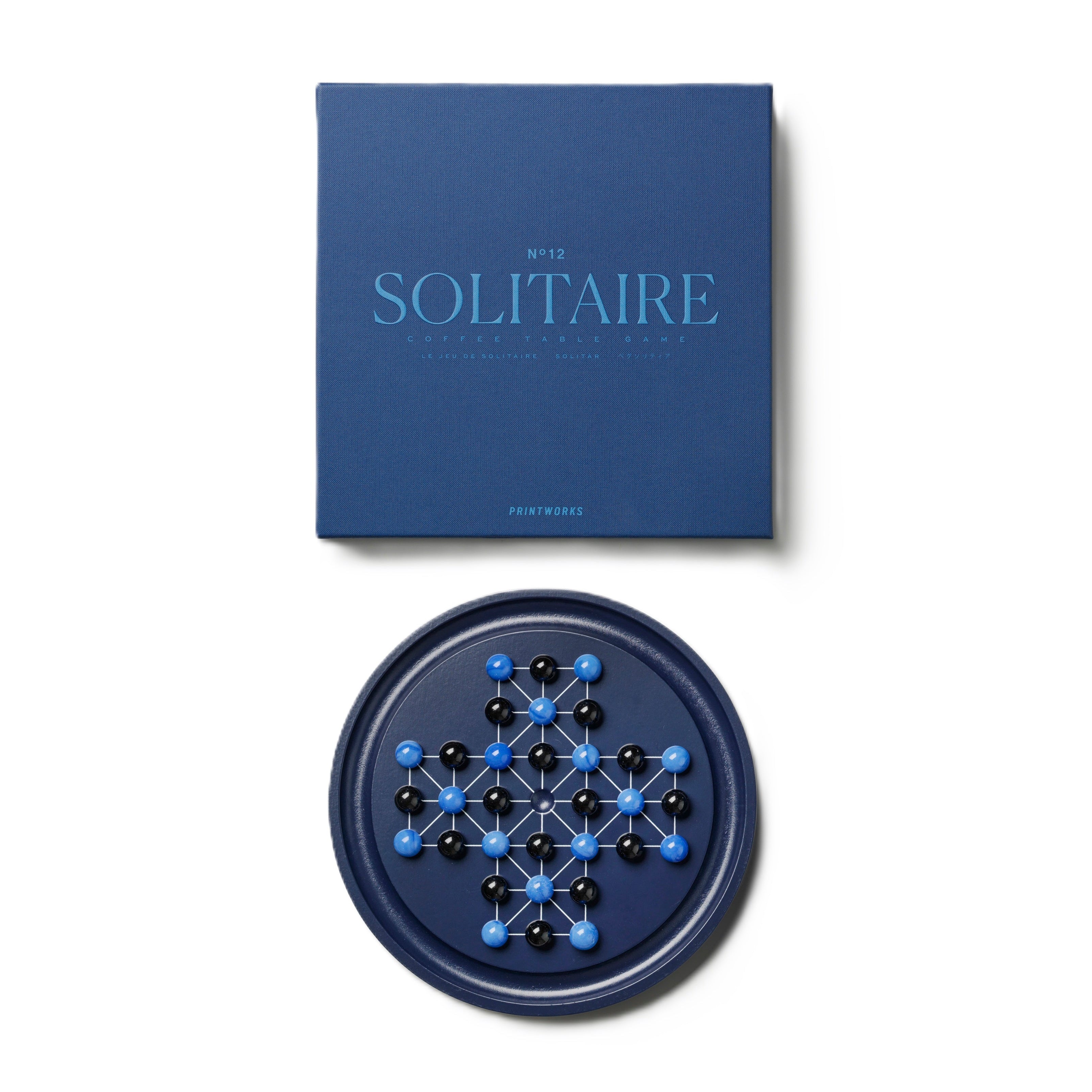 SOLITAIRE PATIENCE Strategic Game in Navy Blue
