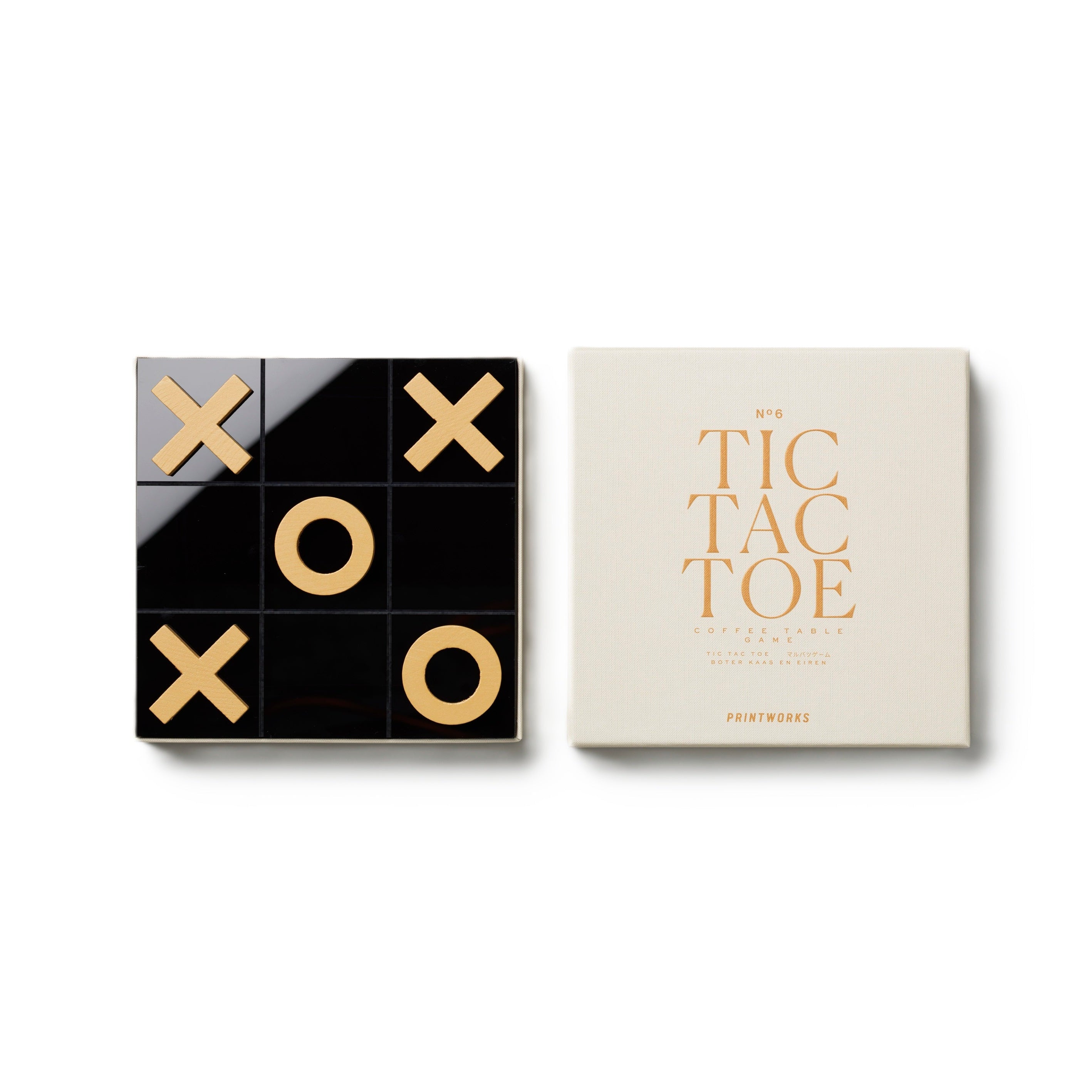 Beige Tic Tac Toe with Black