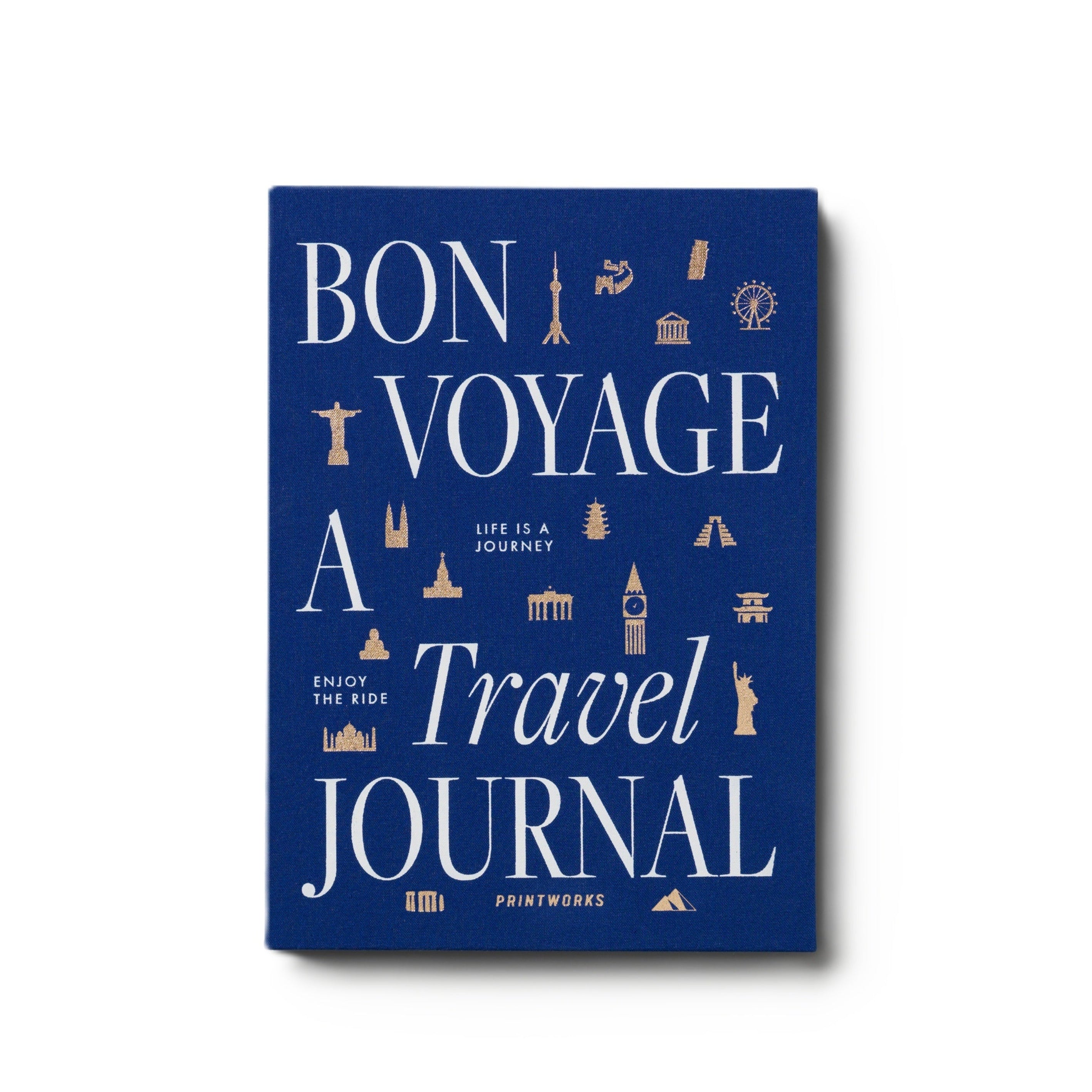 Travel Journal in Navy Blue with Beige