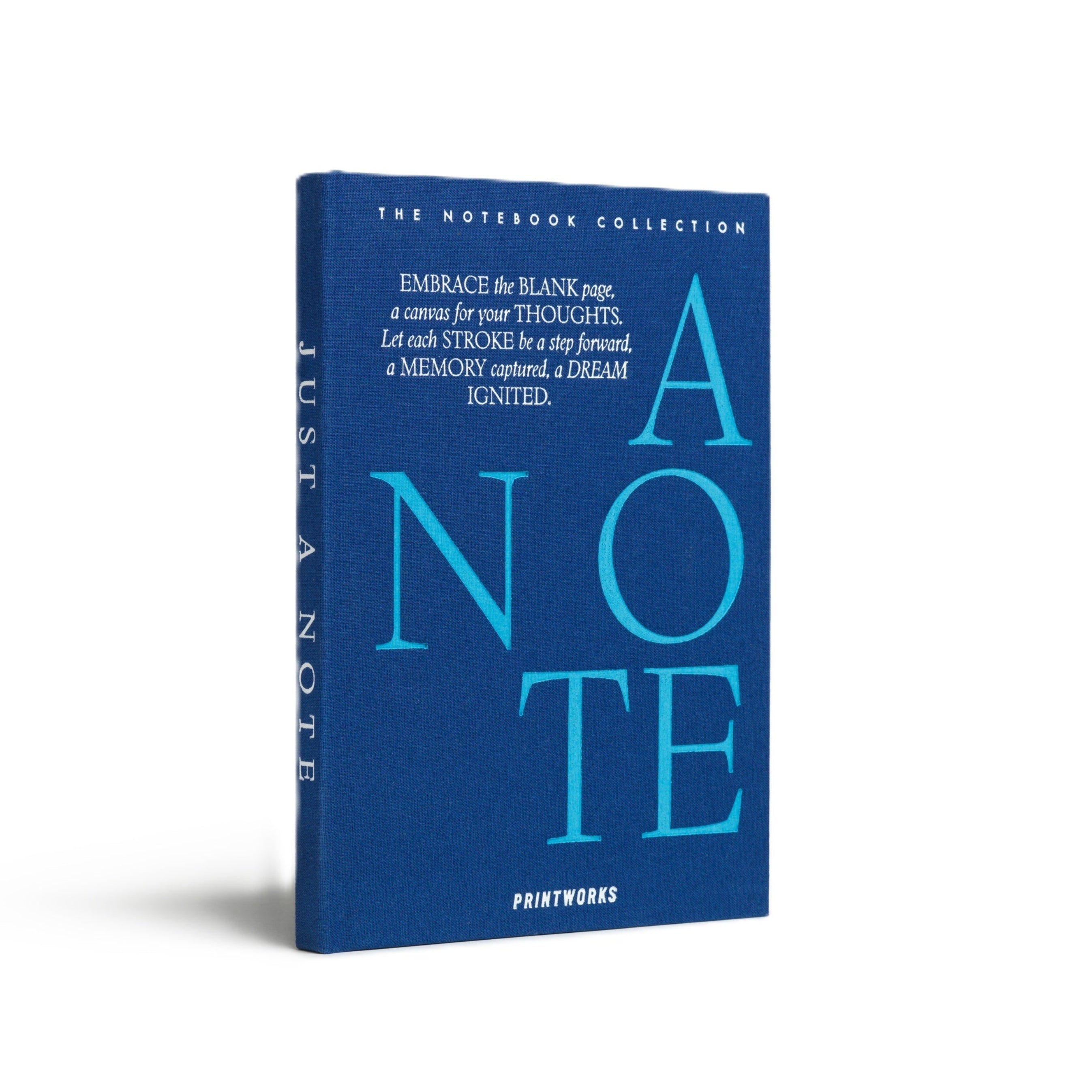 Notizbuch JUST A NOTE granatblau mit blauem Akzent
