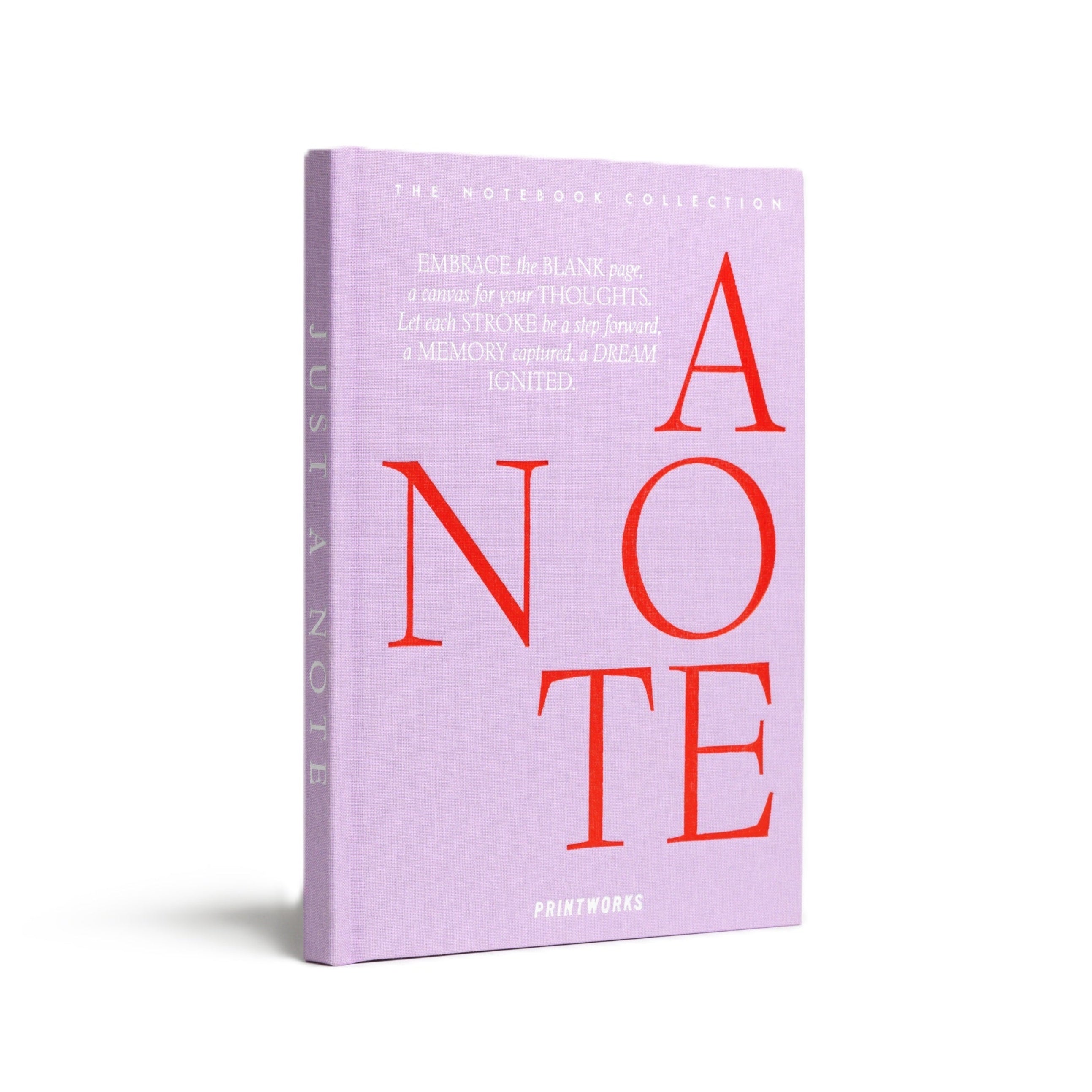 JUST A NOTE Purple Notebook with Red