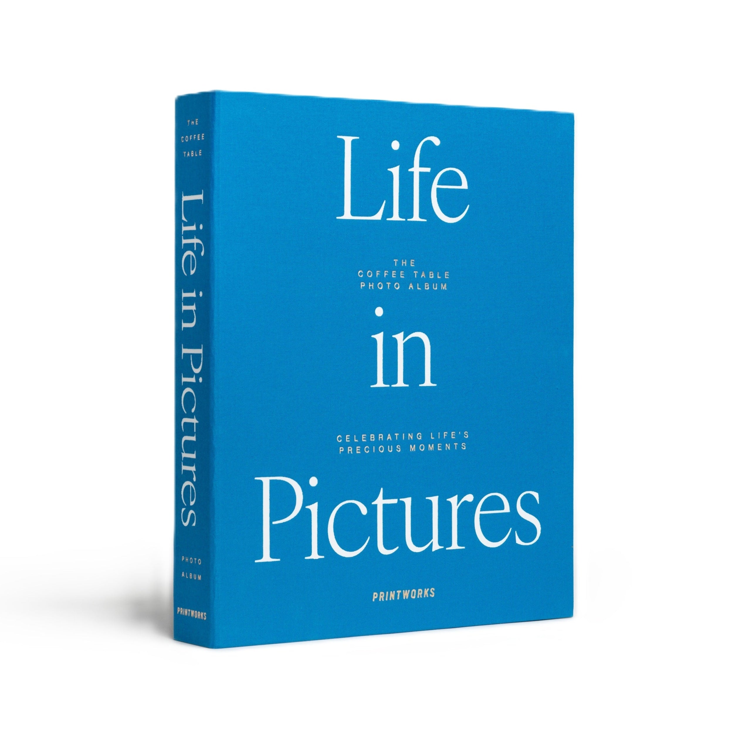 LIFE IN PICTURES Photo Album Blue with White