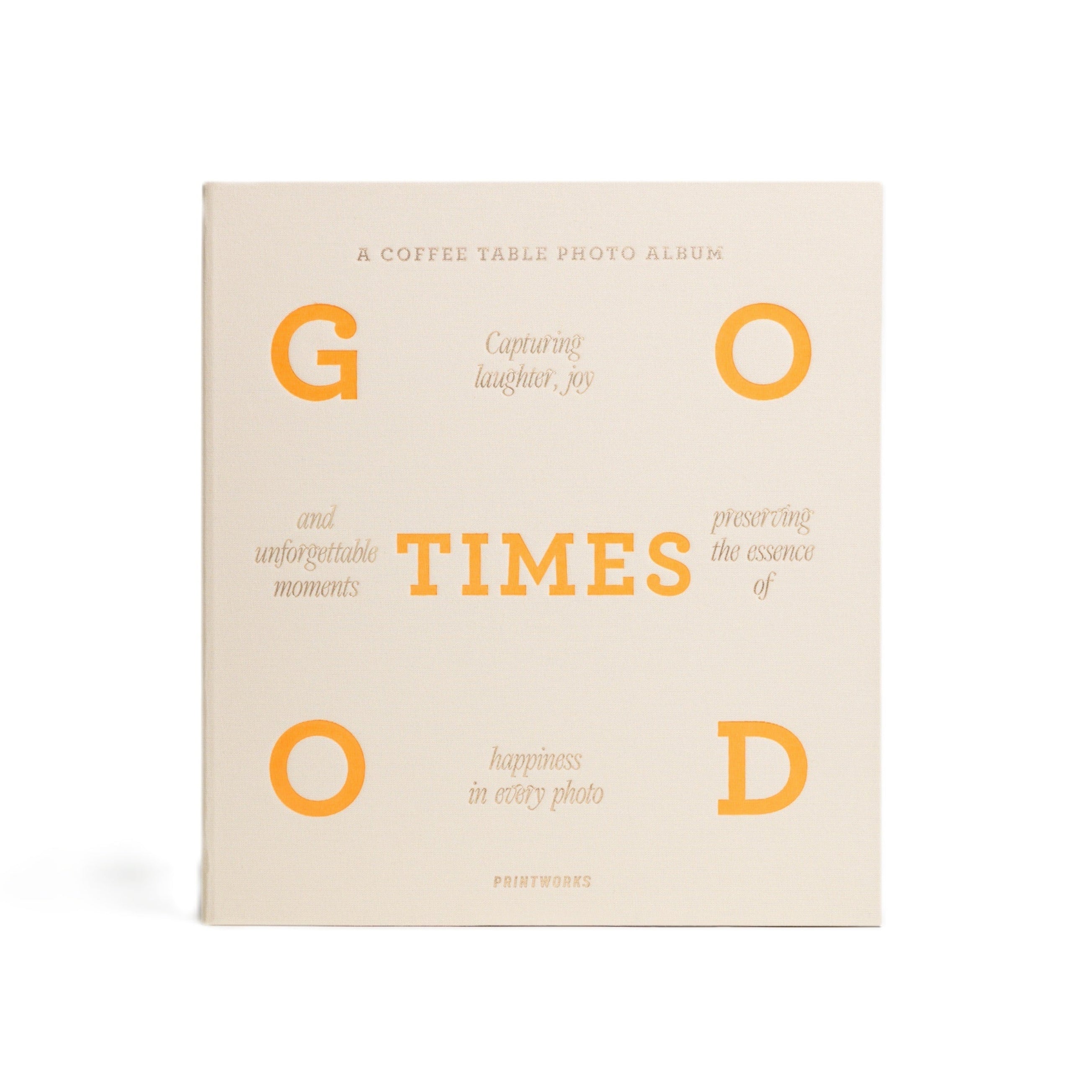 GOOD TIMES photo album beige with orange