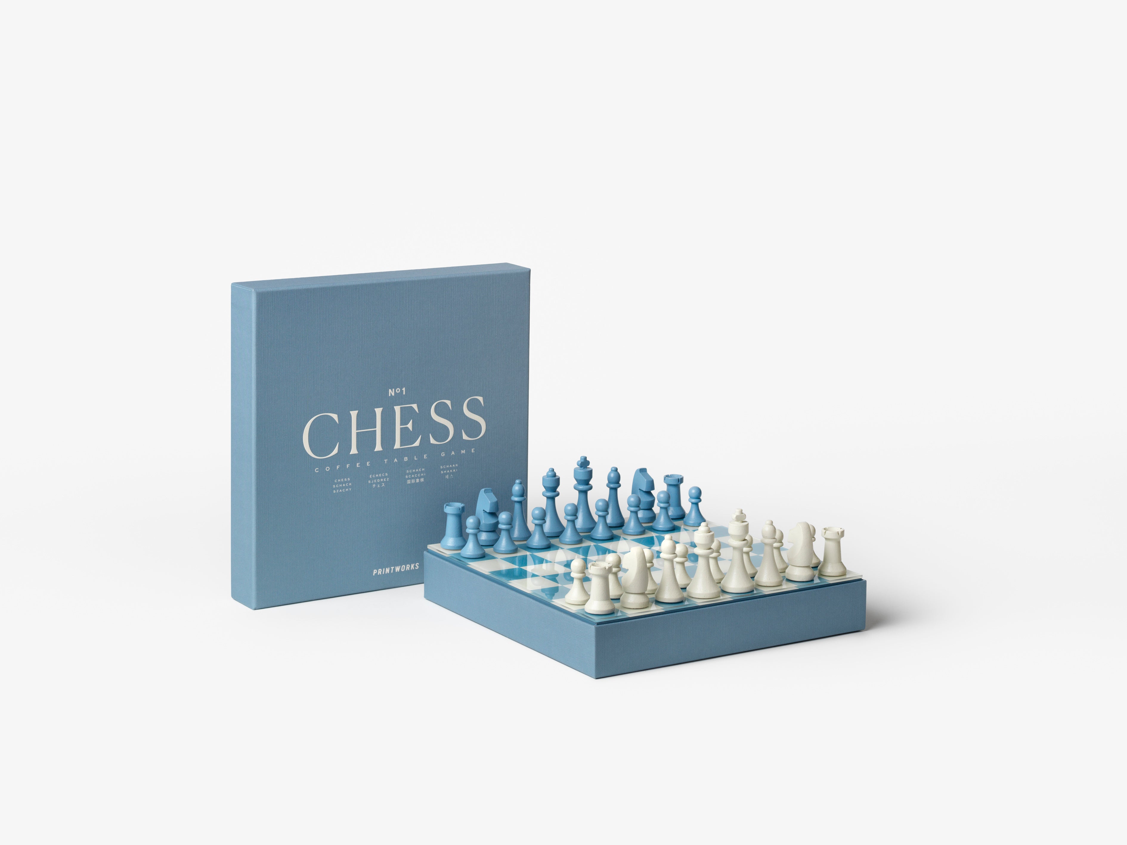 Schachspiel-Set CHESS CLASSIC blau