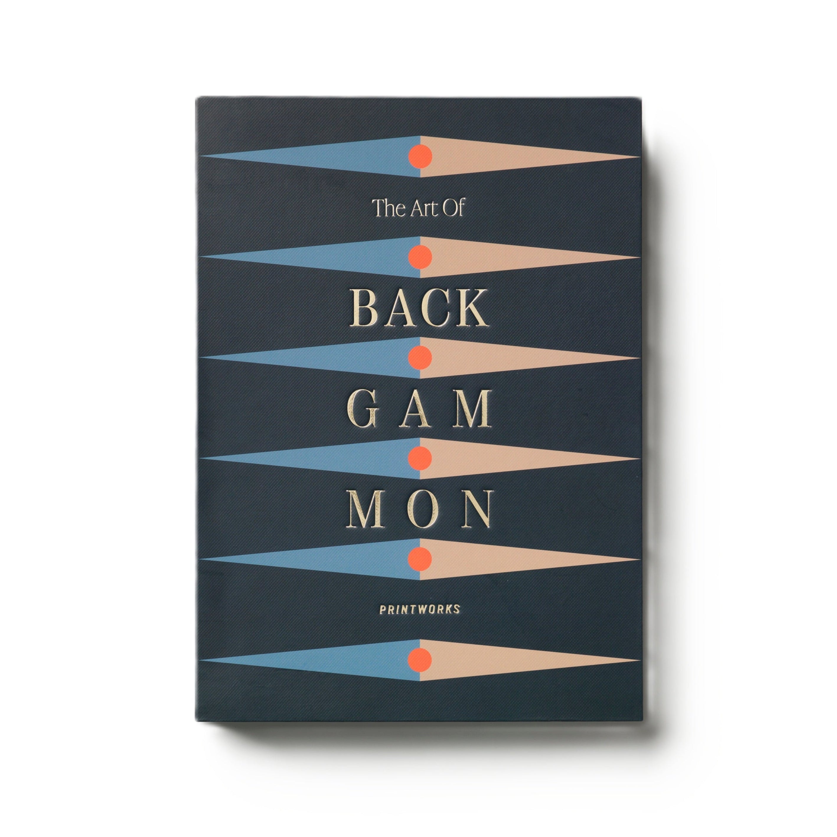 Backgammon-Spielset ART OF BACKGAMMON grau mit blau und orange