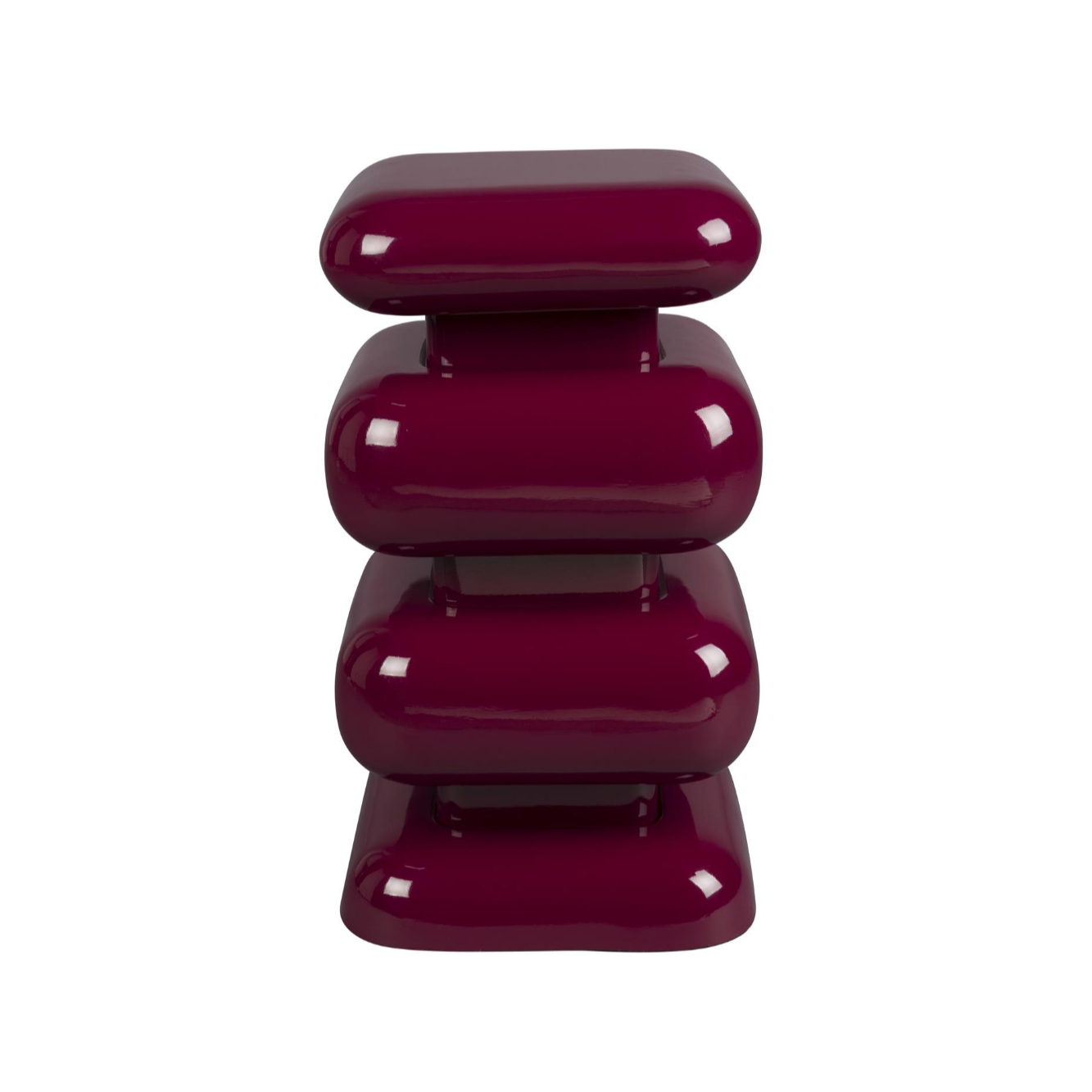 STUBBY burgundy side table
