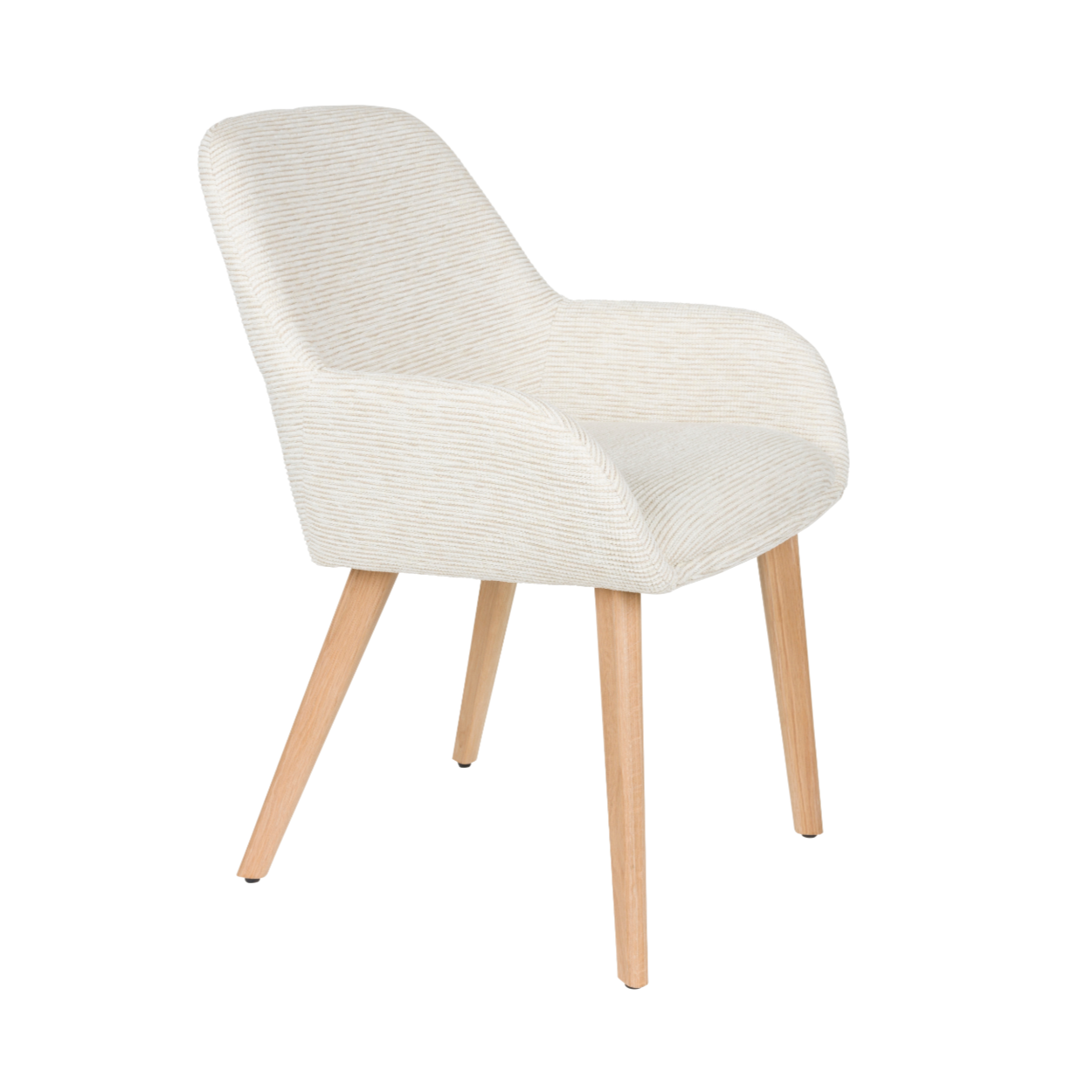 LOUA chair white with wooden base