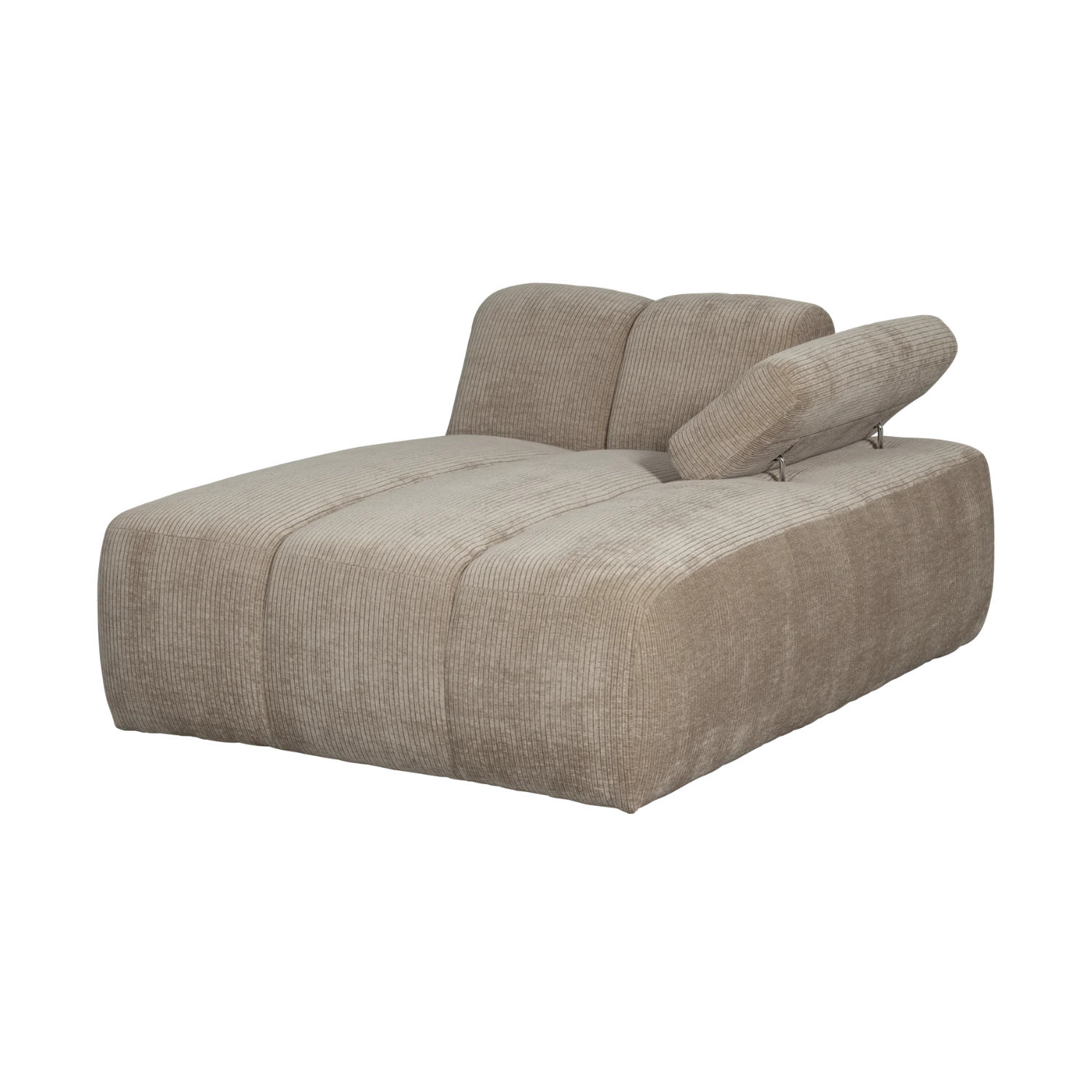 Modulsofa MOJO - rechtsseitiger Chaiselongue in dunkelbeigem Cord