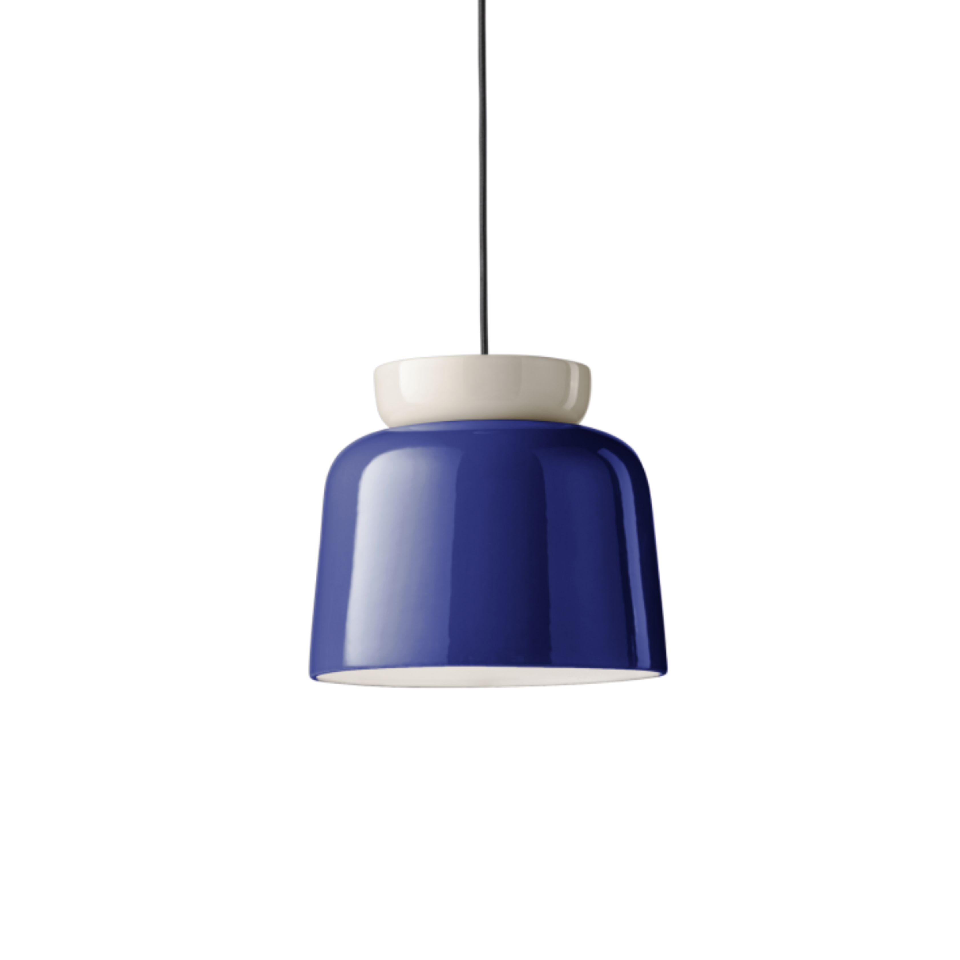CORCOVADO Keramik-Pendelleuchte, Marineblau und Beige
