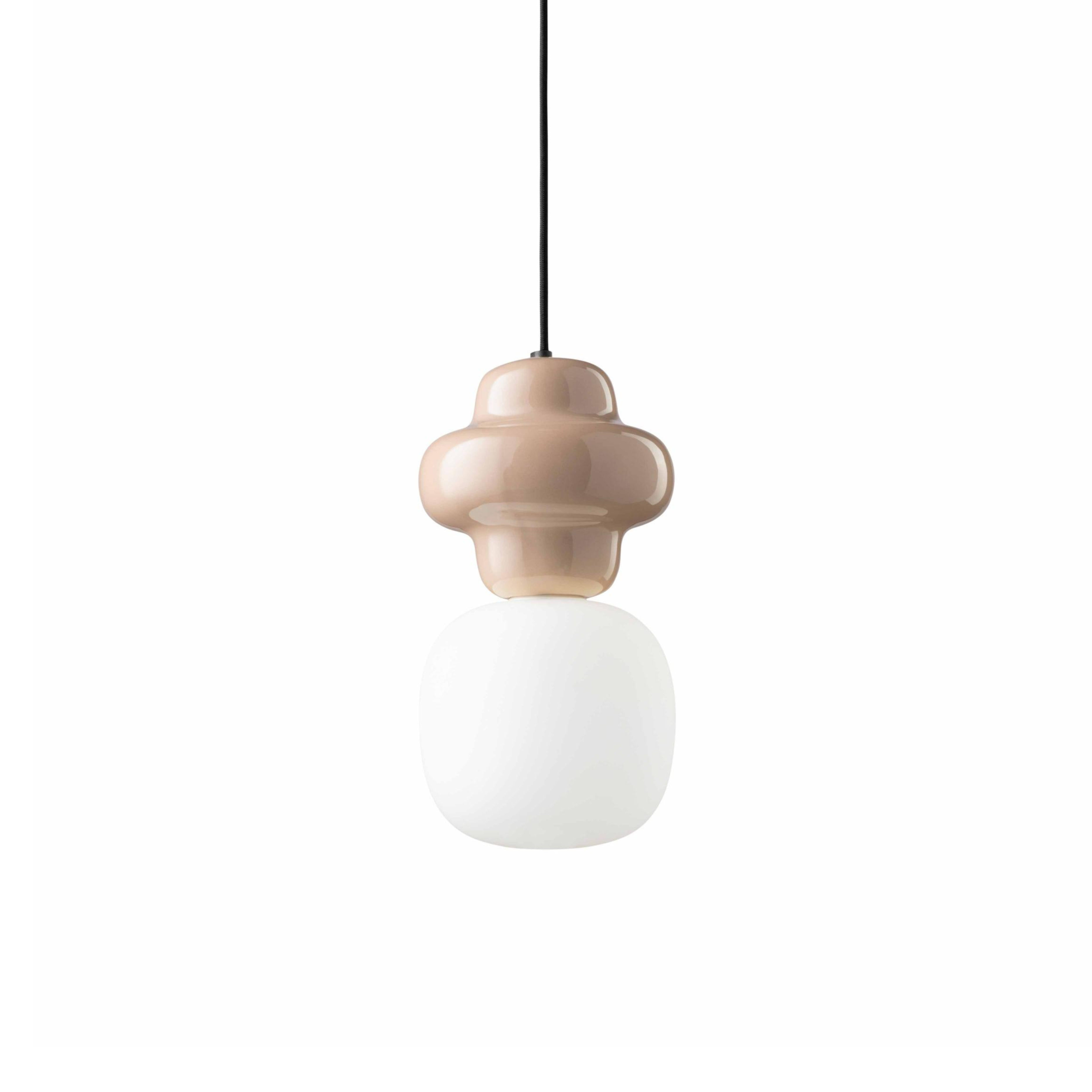 Keramik-Pendelleuchte COPACABANA beige