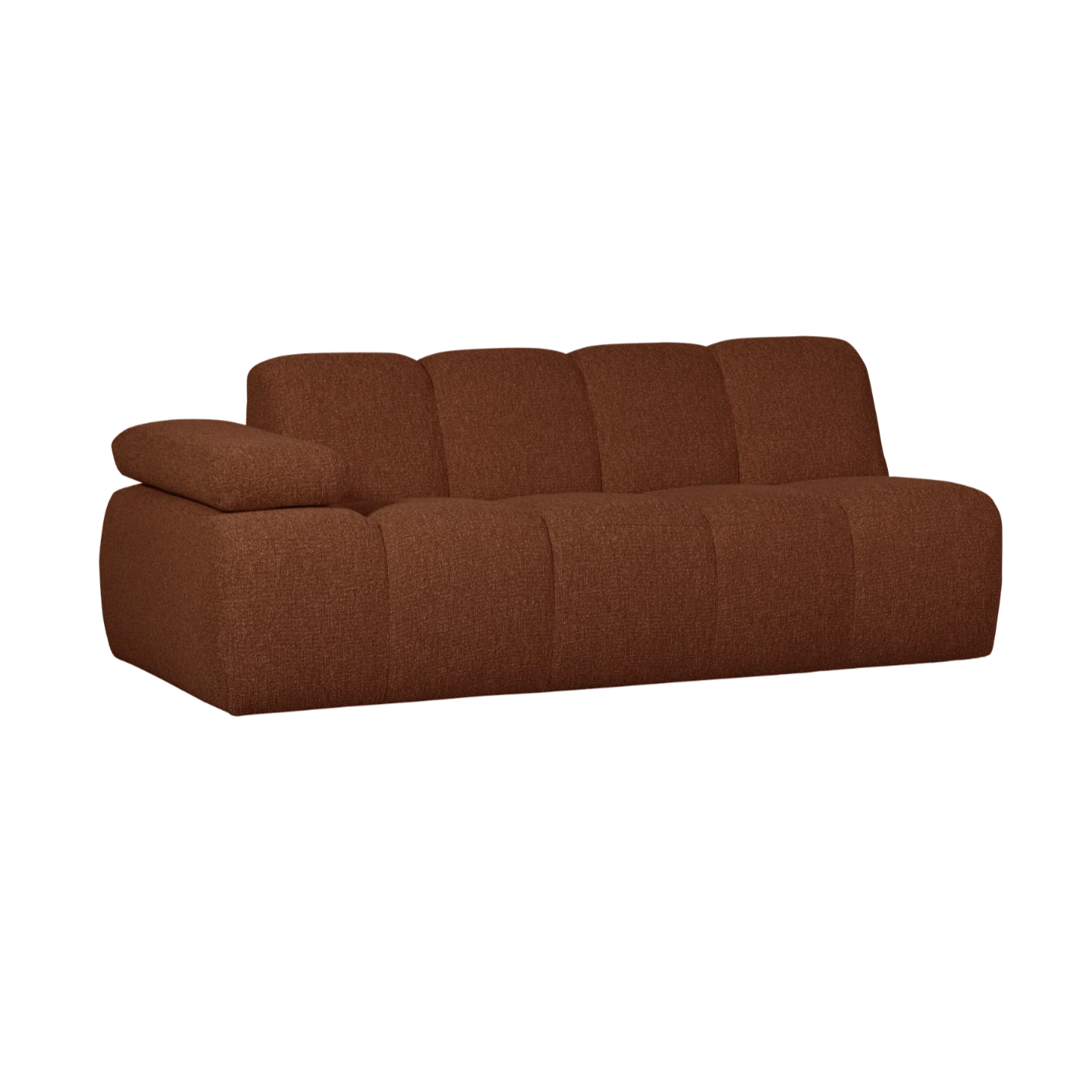 MOJO modular sofa - left-sided 2-seater brown bouclé element