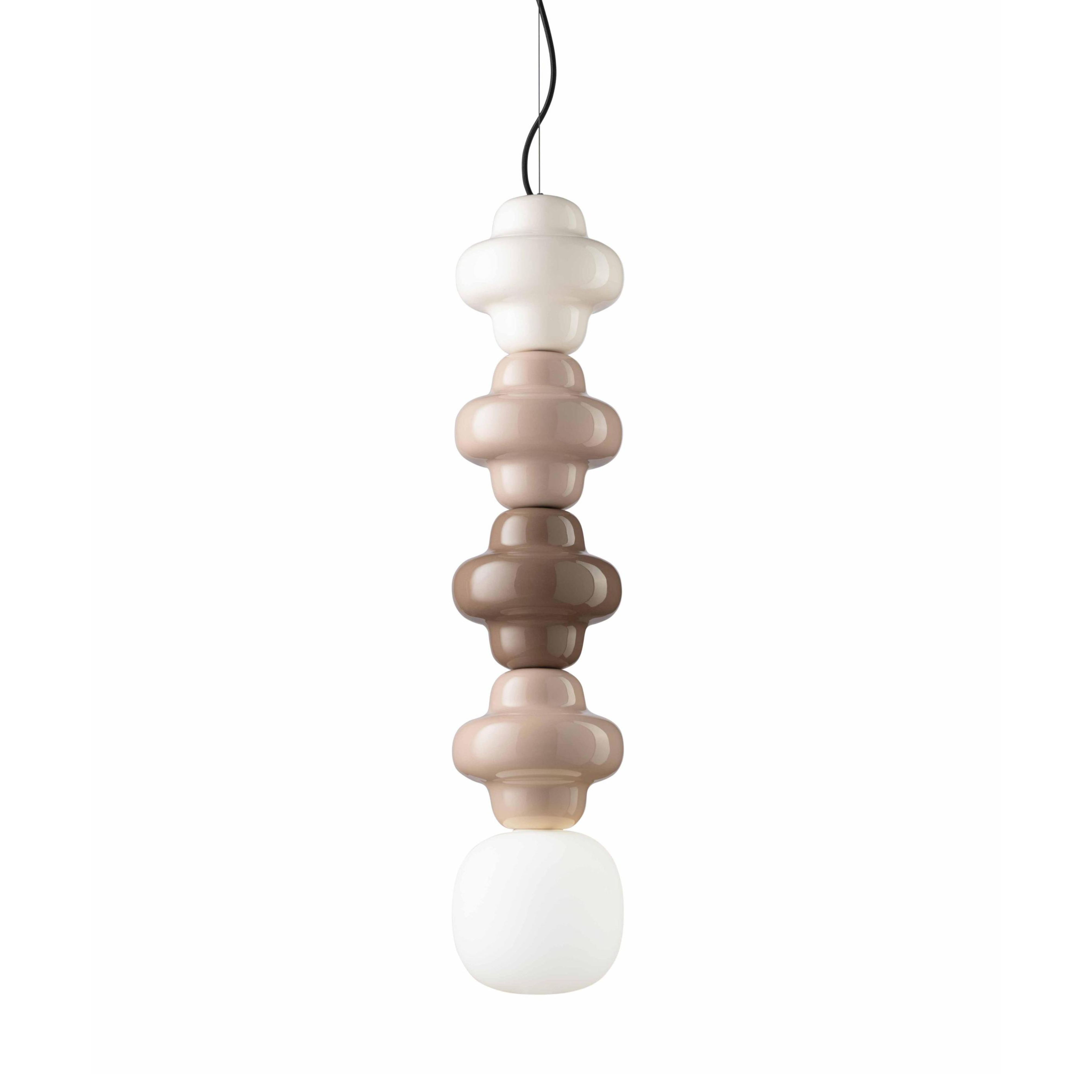 COPACABANA MIX Keramik-Pendelleuchte beige mit Mokka und Creme