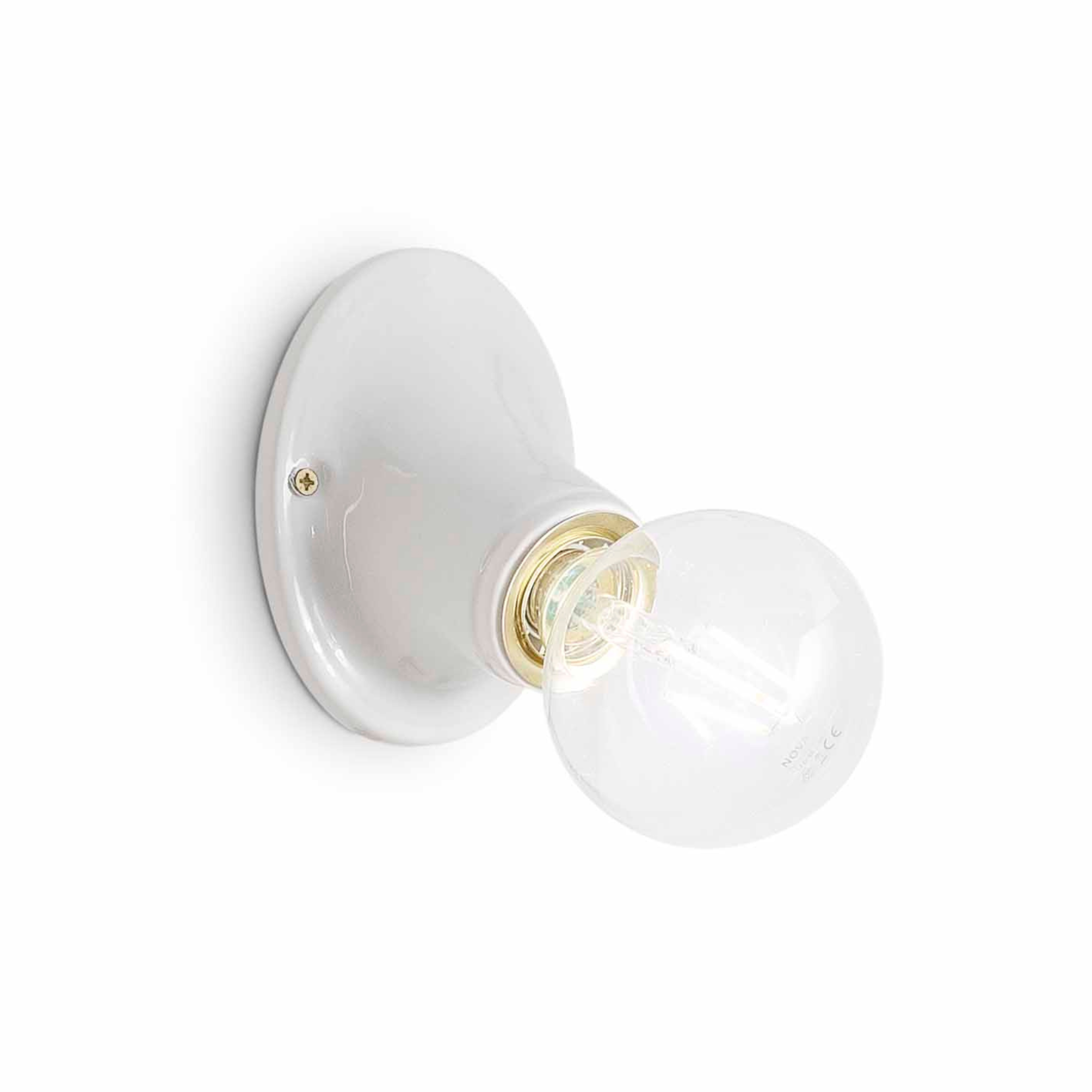 White ceramic wall lamp TRIESTE
