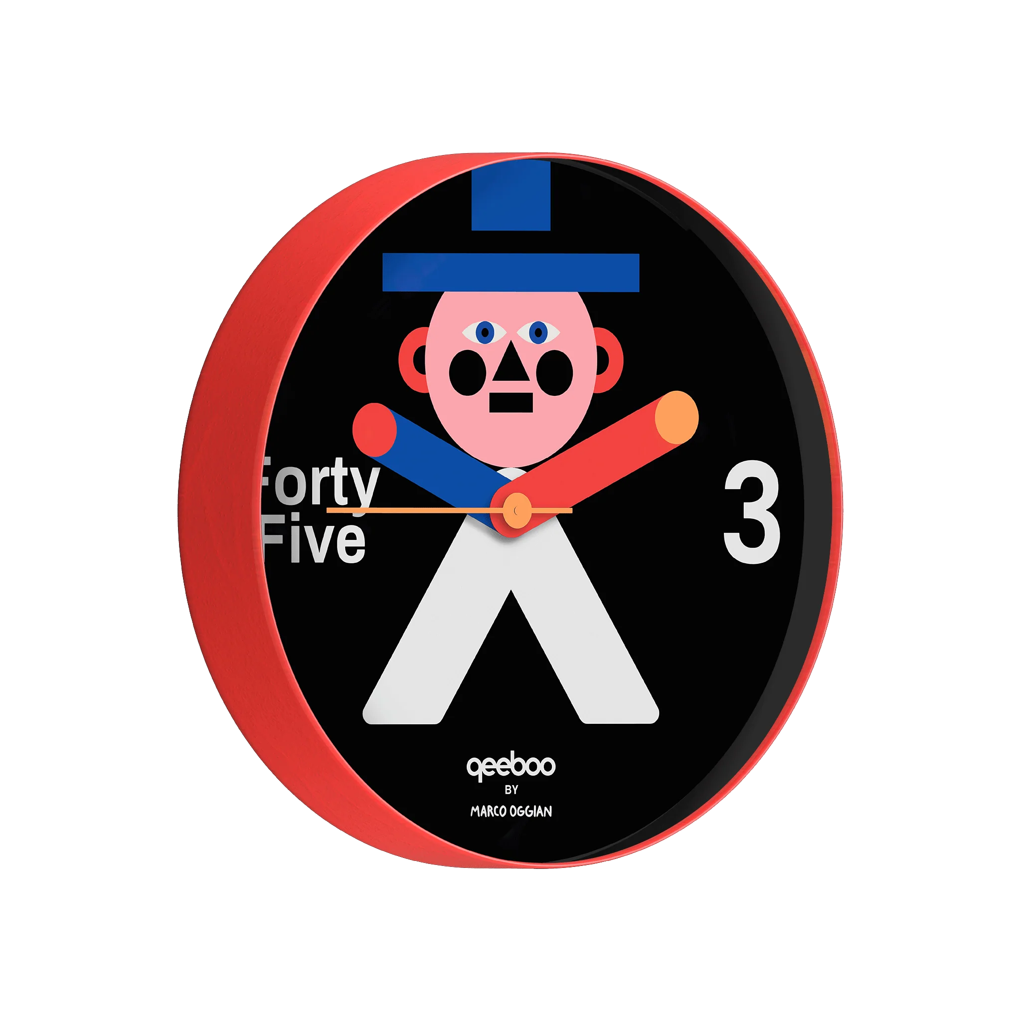 MR. WALLY Wanduhr schwarz