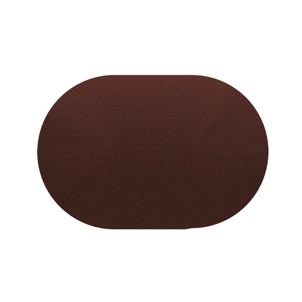 NAMI burgunderroter ovaler Outdoor-Teppich
