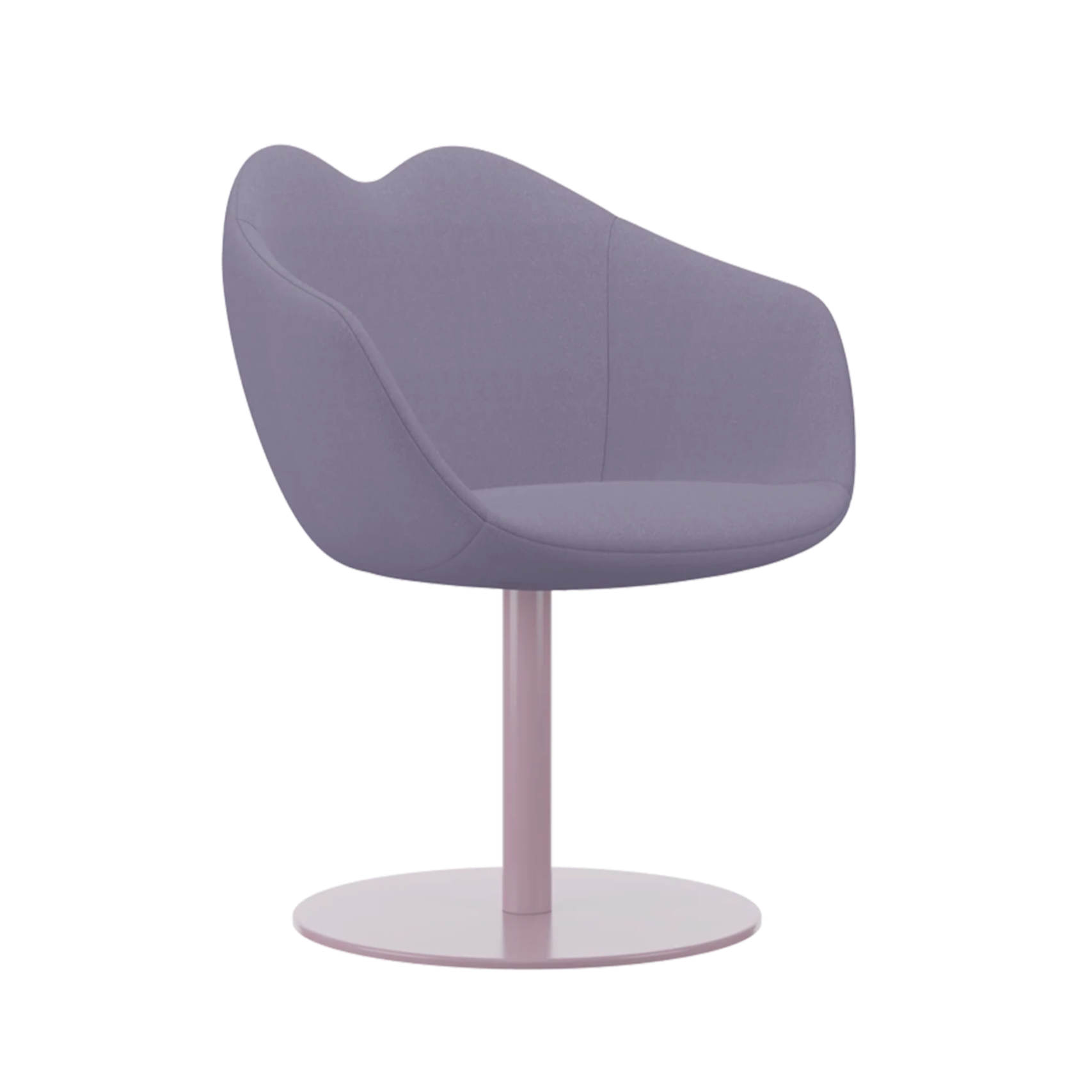 XOXO Sessel in Violett mit runder Basis