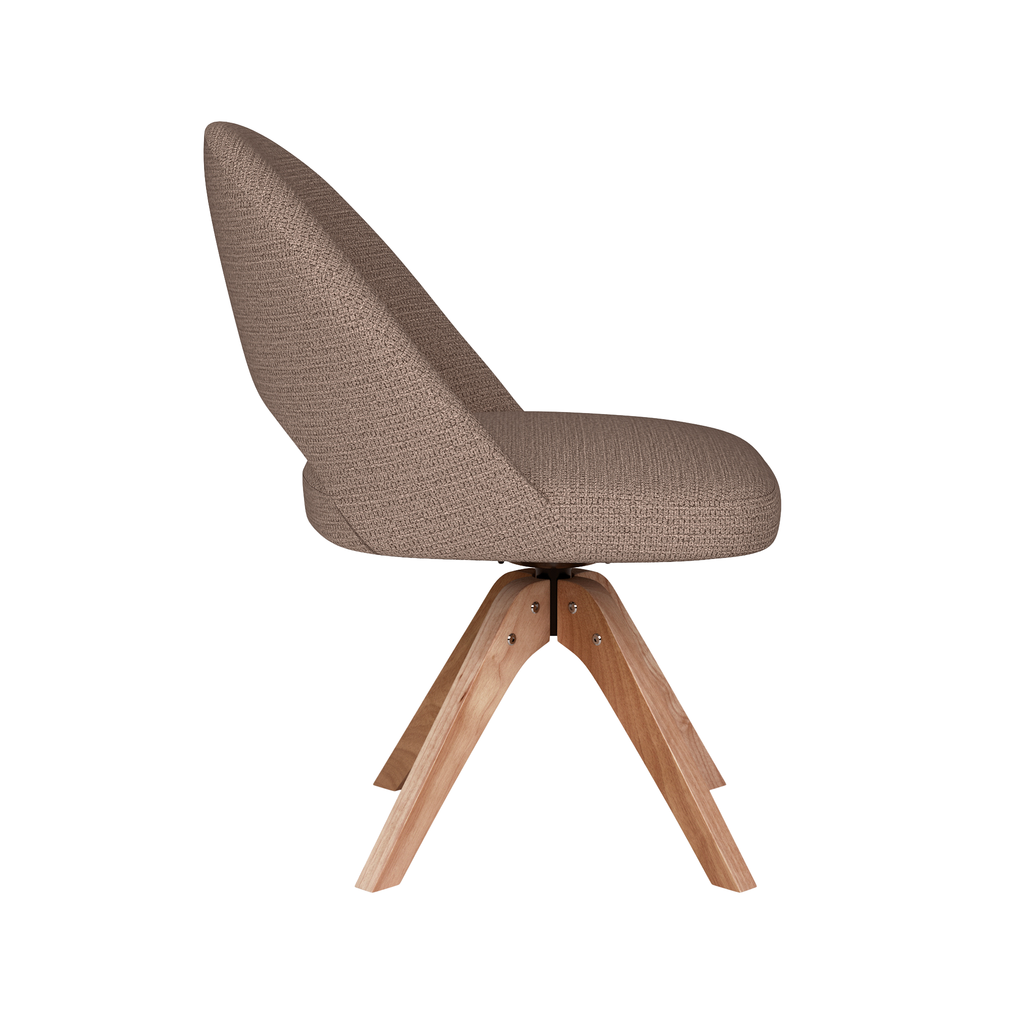 Drehstuhl MICK taupe mit Holzfuß