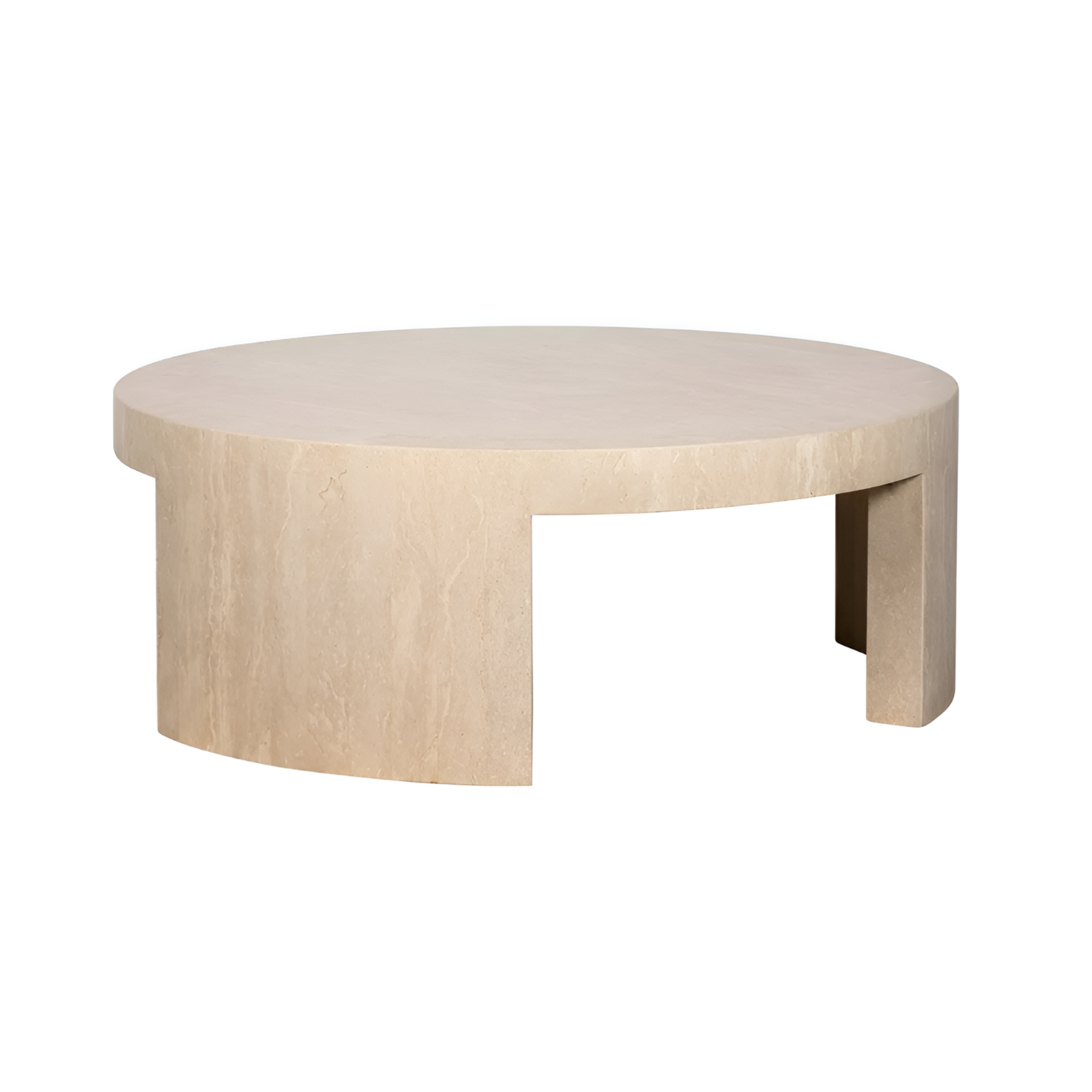 Runder Couchtisch BILTMORE beige Travertin