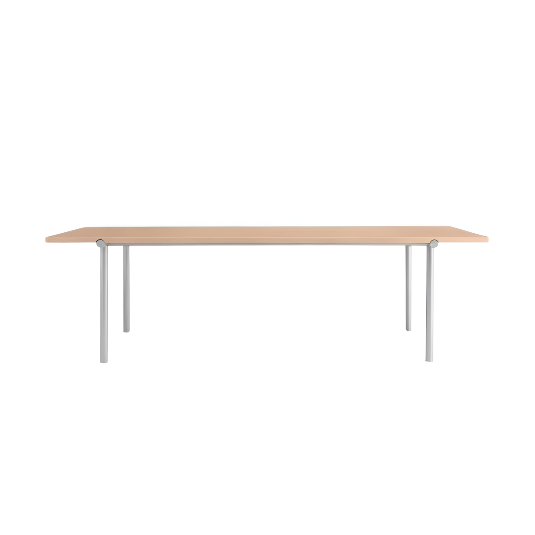 Tisch TUBBY TUBE braun mit Aluminiumfuß