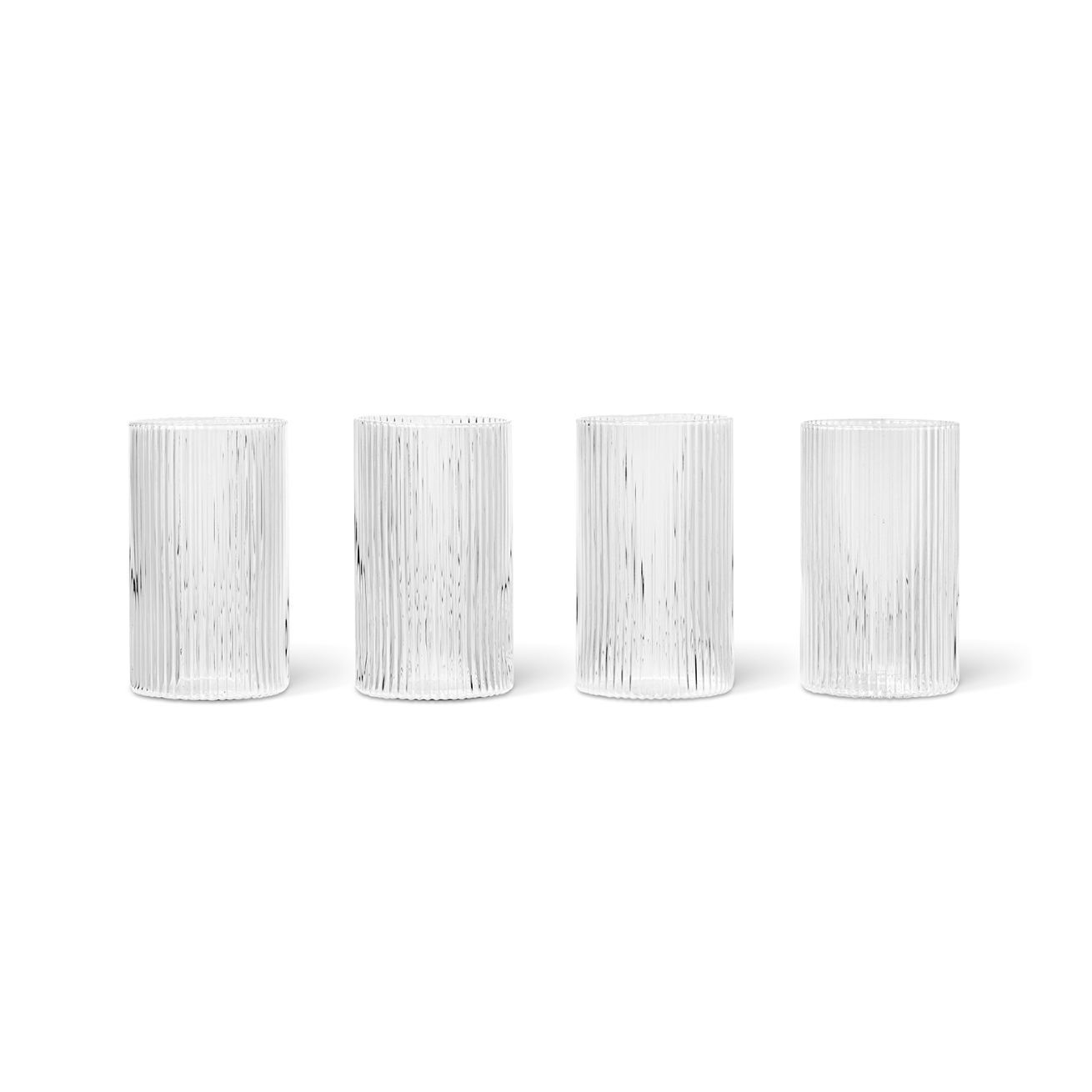 Set von Gläsern RIPPLE VERRINES aus mundgeblasenem Glas