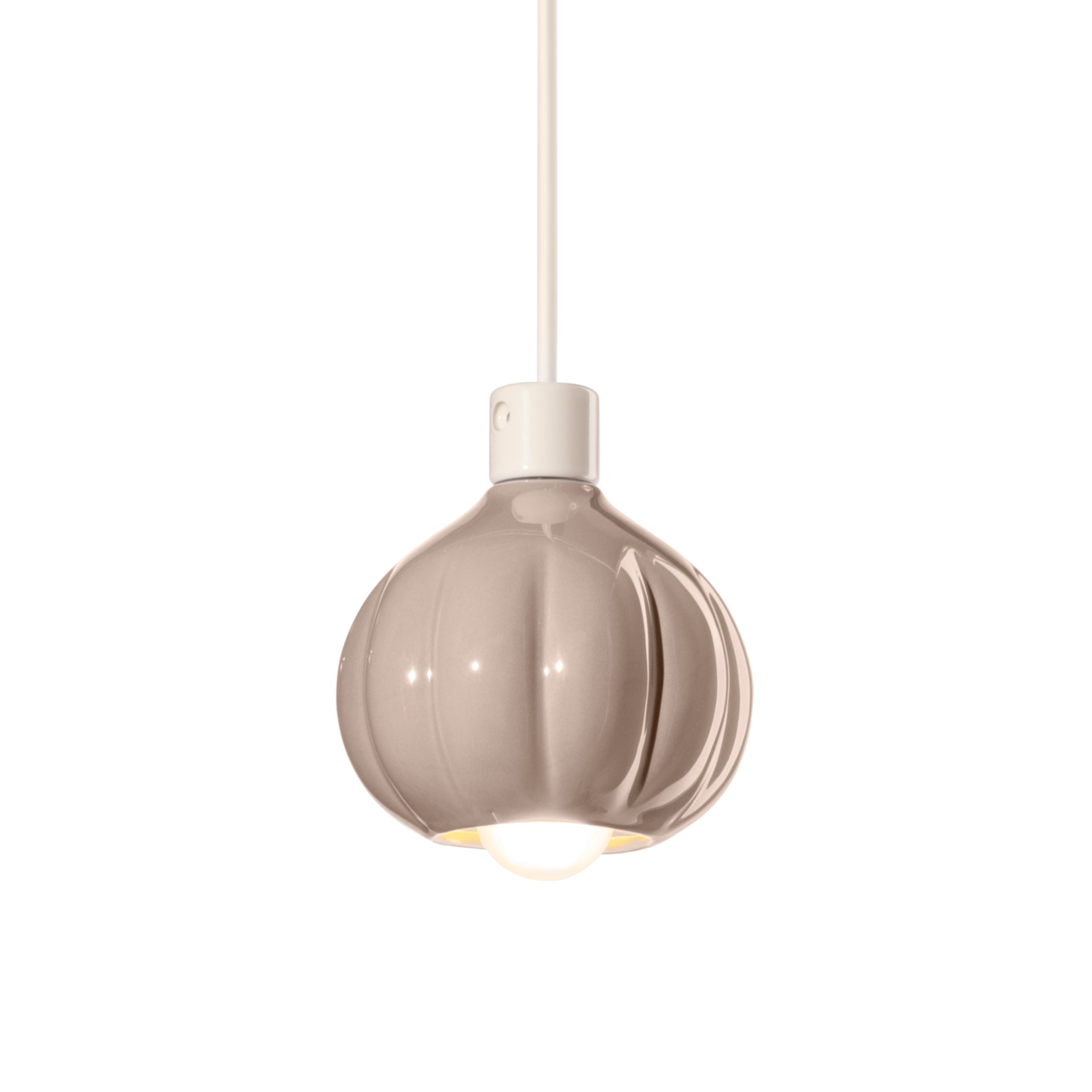 Keramik-Pendelleuchte AFOXÉ beige