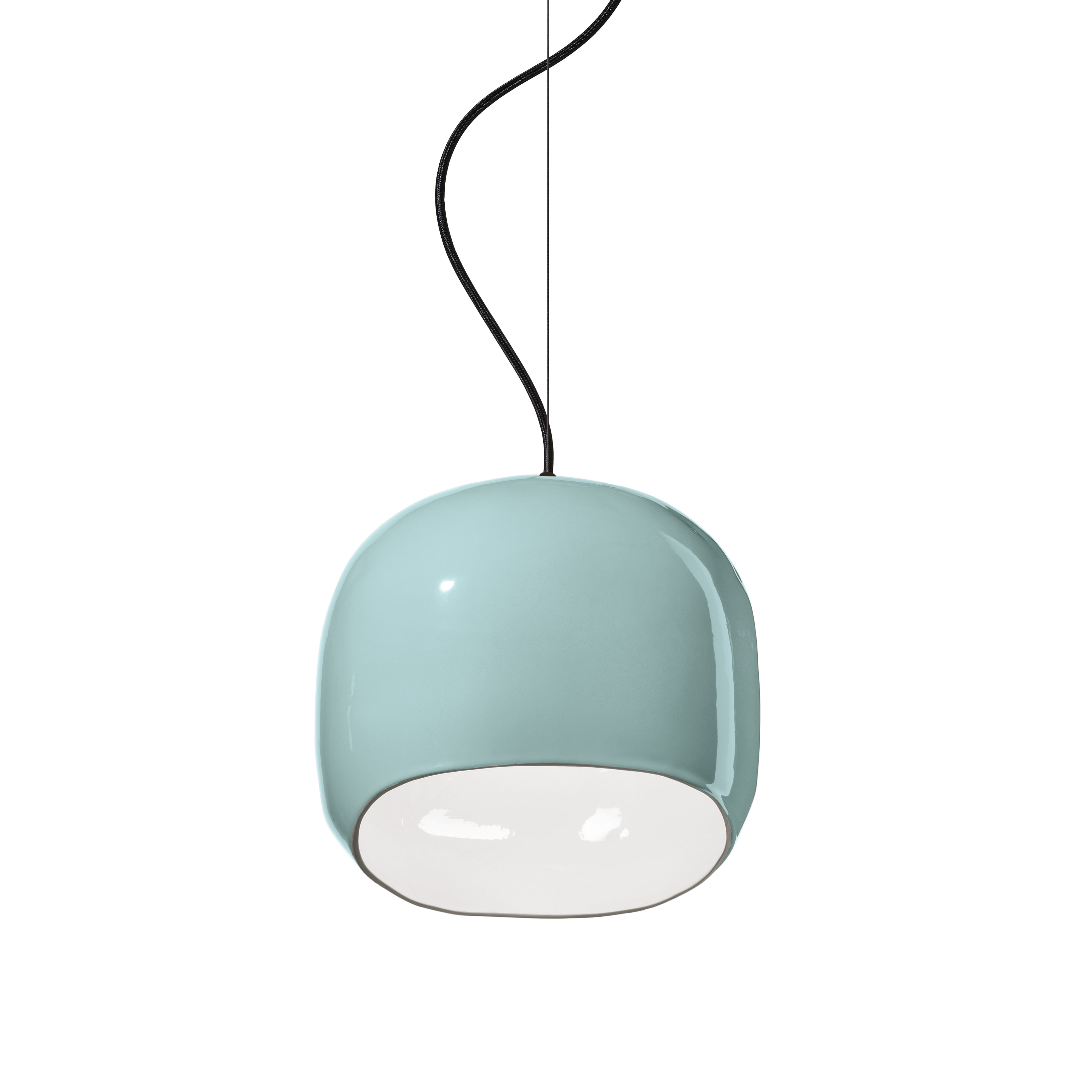 AYRTON blue ceramic pendant lamp