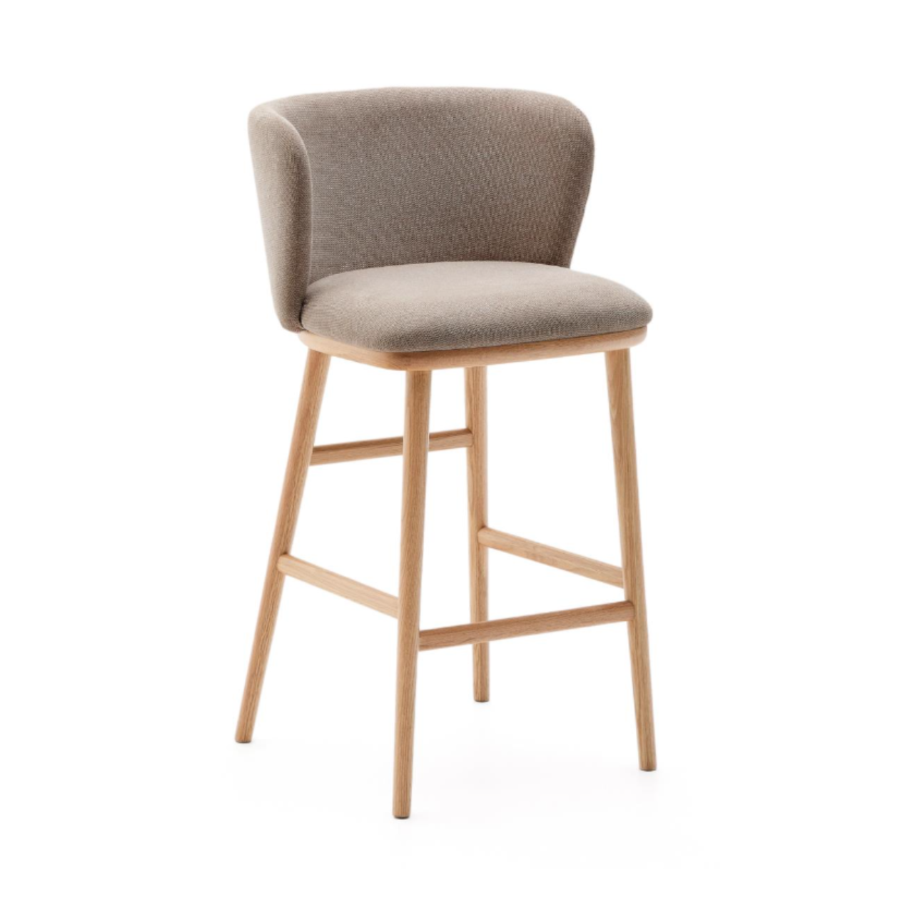 Ciselia Hell Brown Bar Stuhl Szenil mit einer hellen Basis