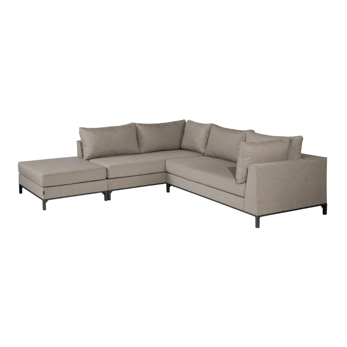 Ecksofa für den Garten links SICILIE beige