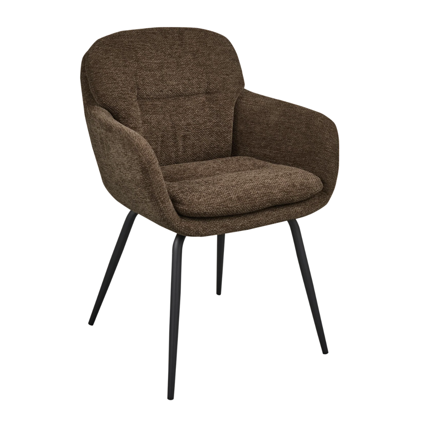 Stuhl RUNA braunes Chenille