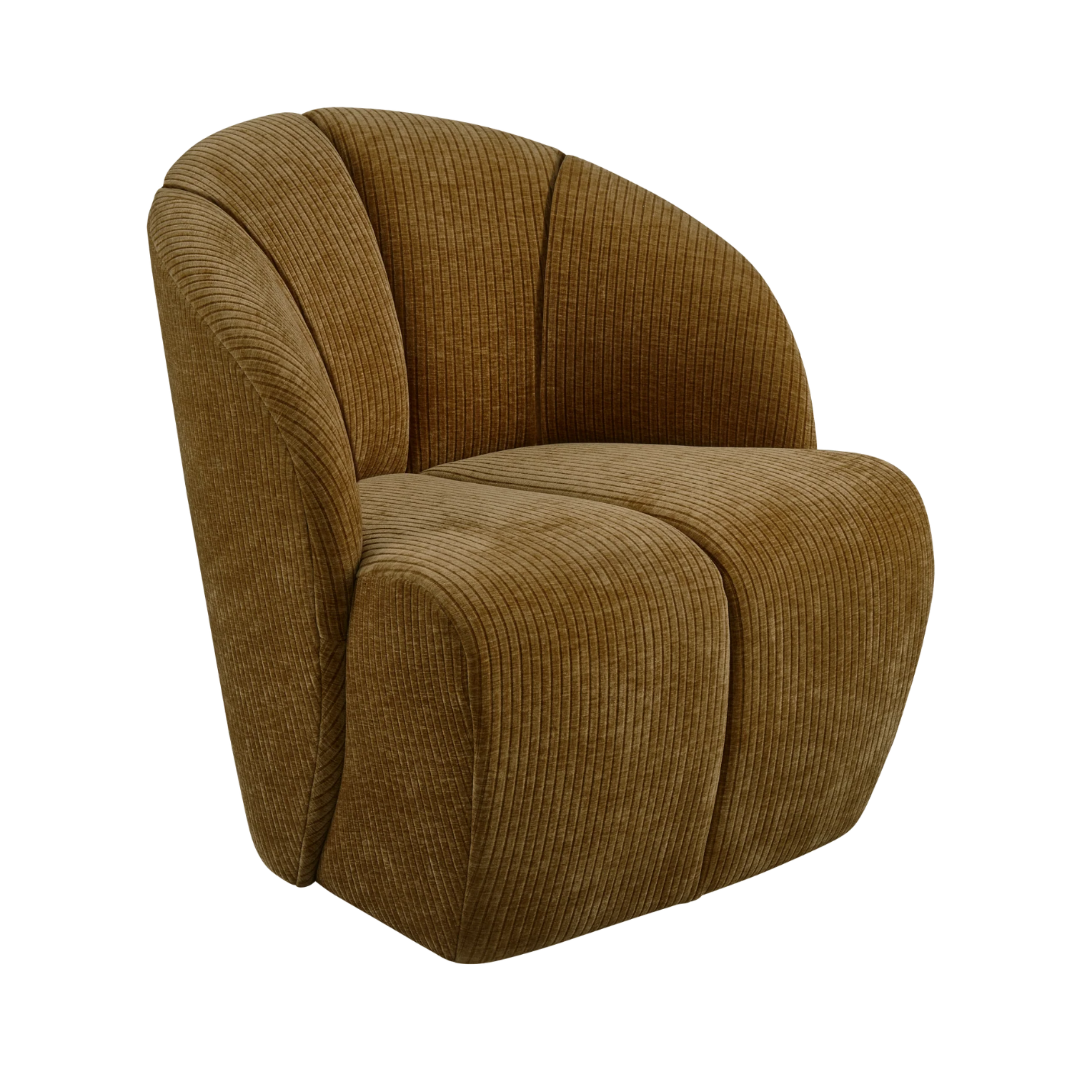 Drehstuhl MOJO dunkel honigfarbener Cord