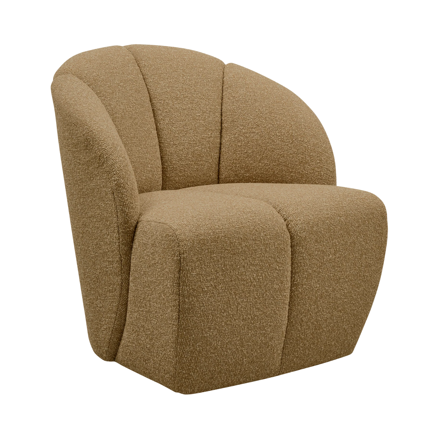 Drehstuhl MOJO dunkles Honig-Bouclé